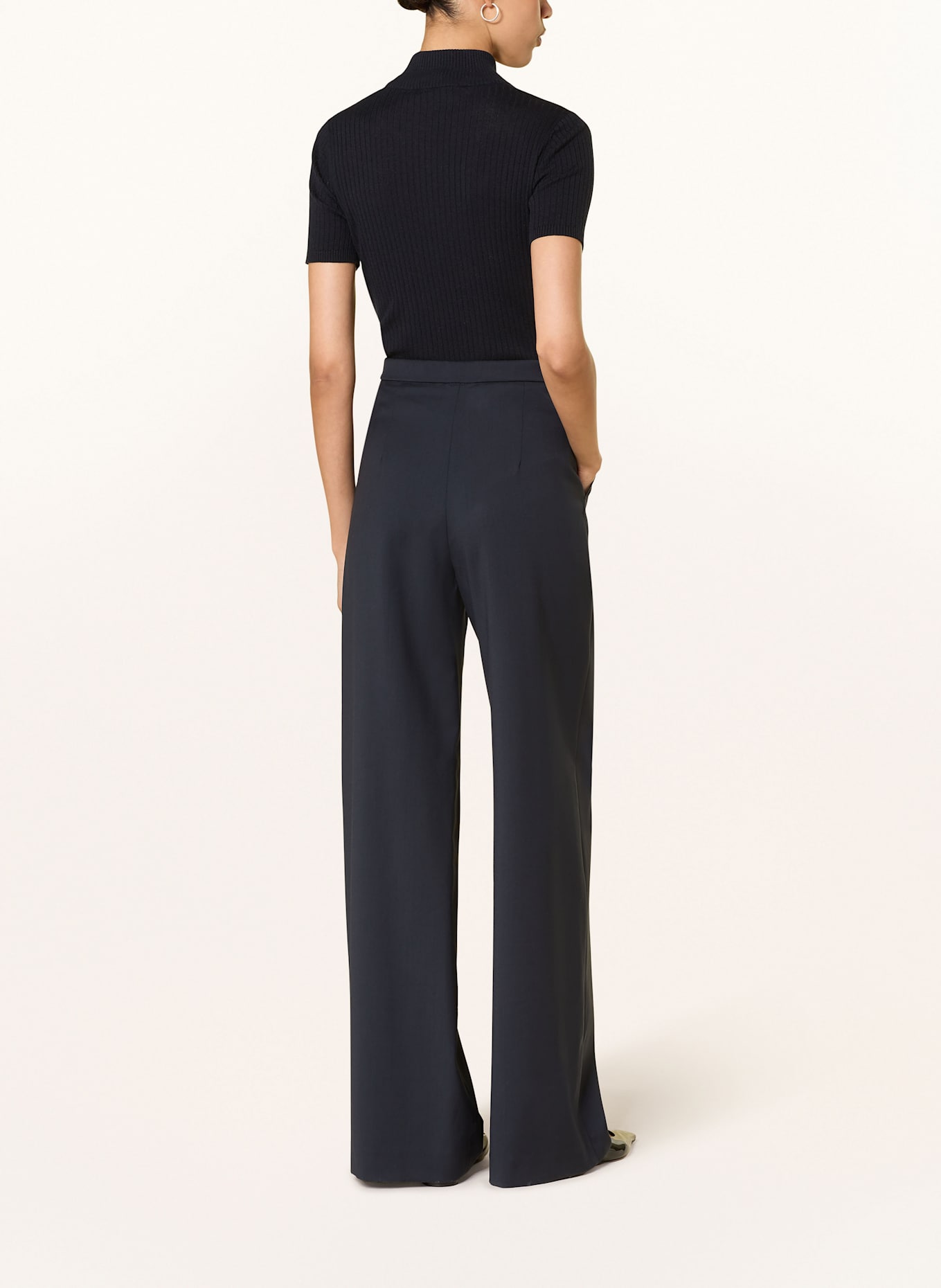 Max Mara STUDIO Knit shirt JANGY with silk: DARK BLUE