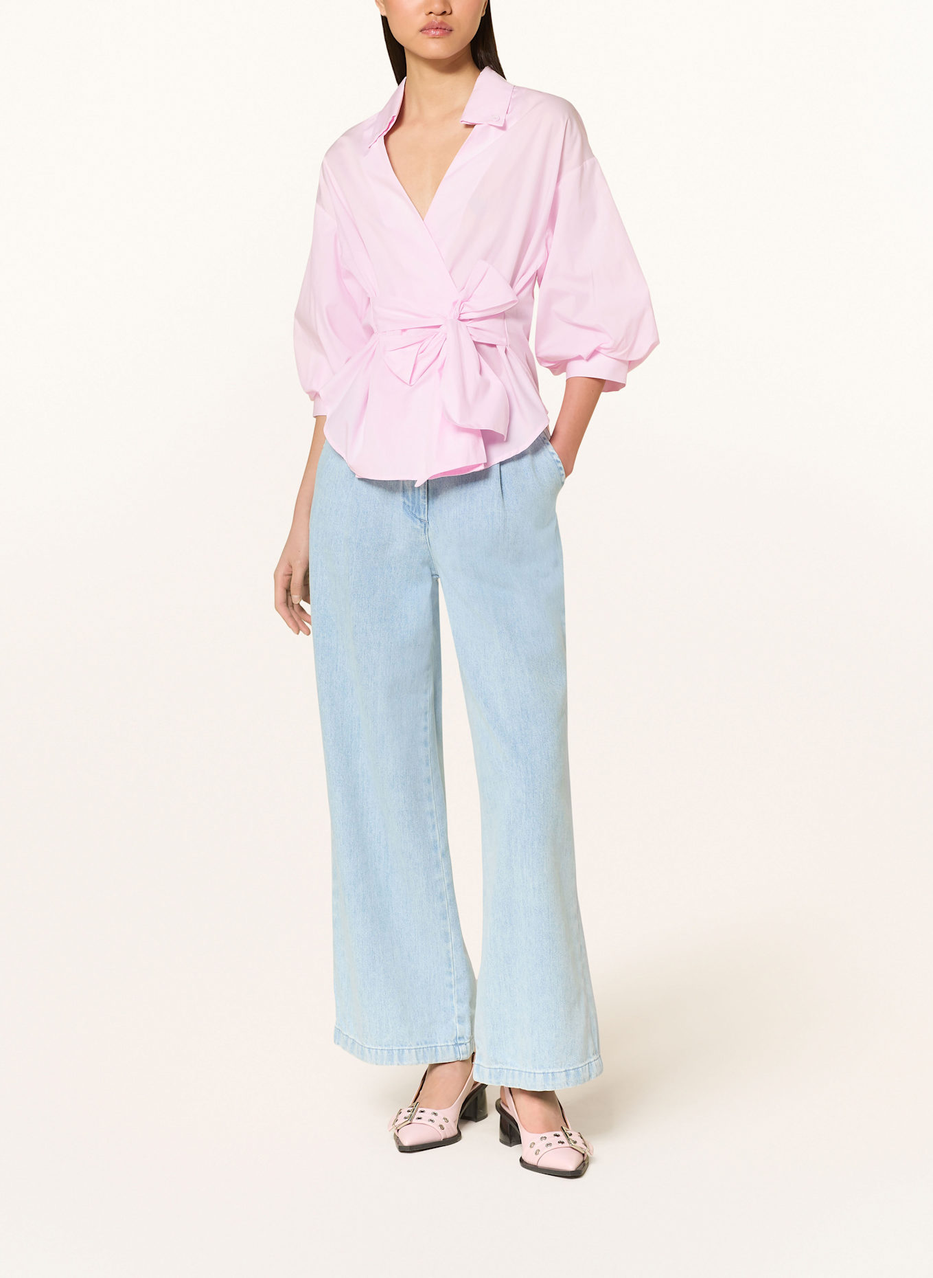 Rich & Royal Wrap blouse: PINK