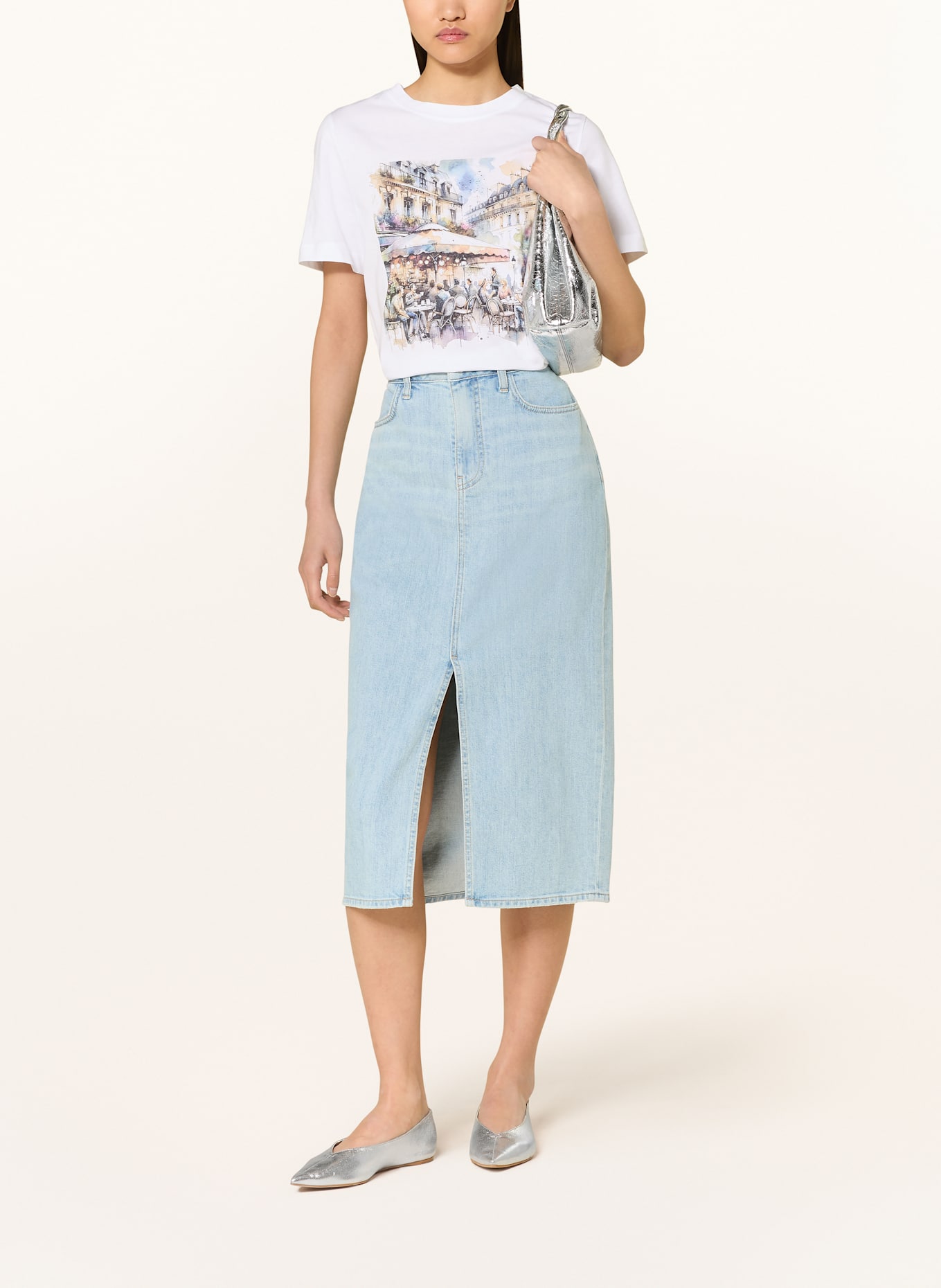 Rich & Royal Denim skirt: 700 DENIM BLUE