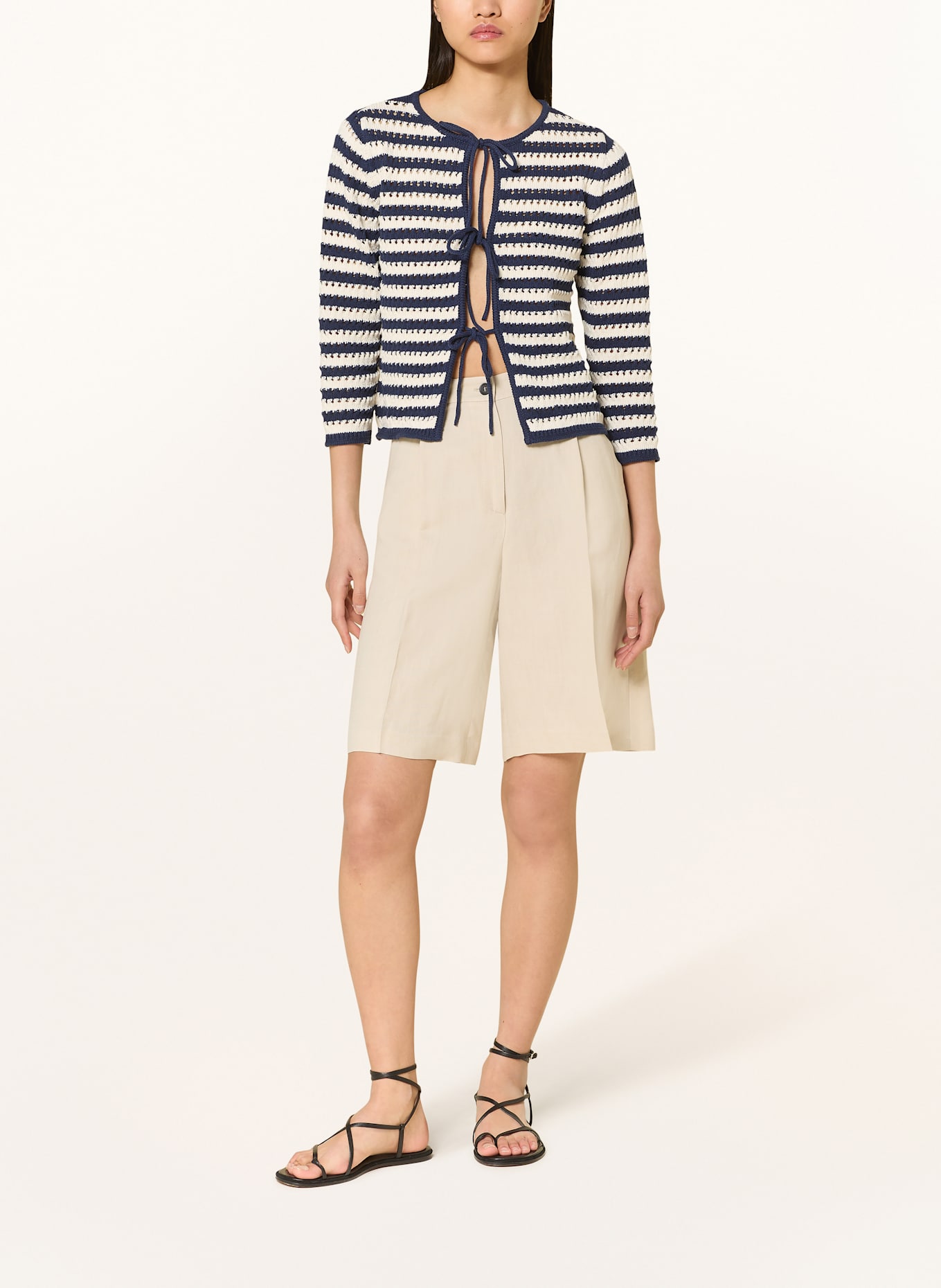 Rich & Royal Strickjacke: DUNKELBLAU / WEISS