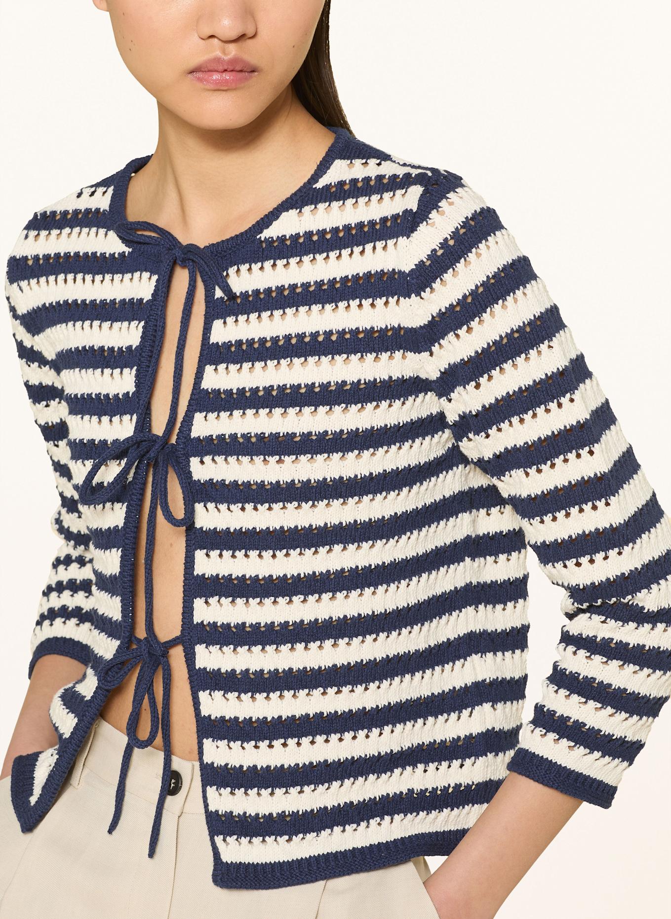 Rich & Royal Strickjacke: DUNKELBLAU / WEISS