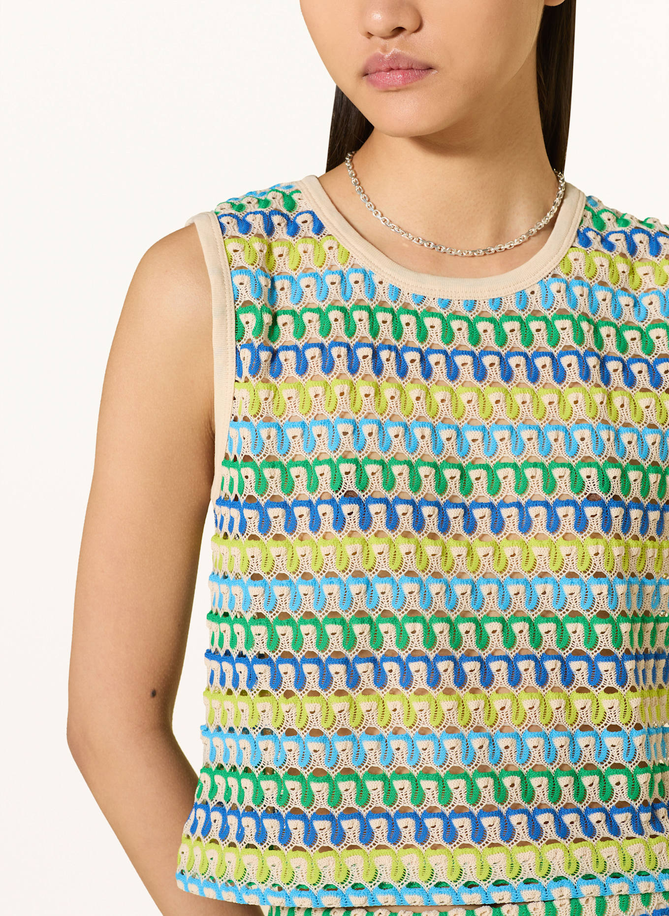 Rich & Royal Top: GRÜN / BLAU / CREME