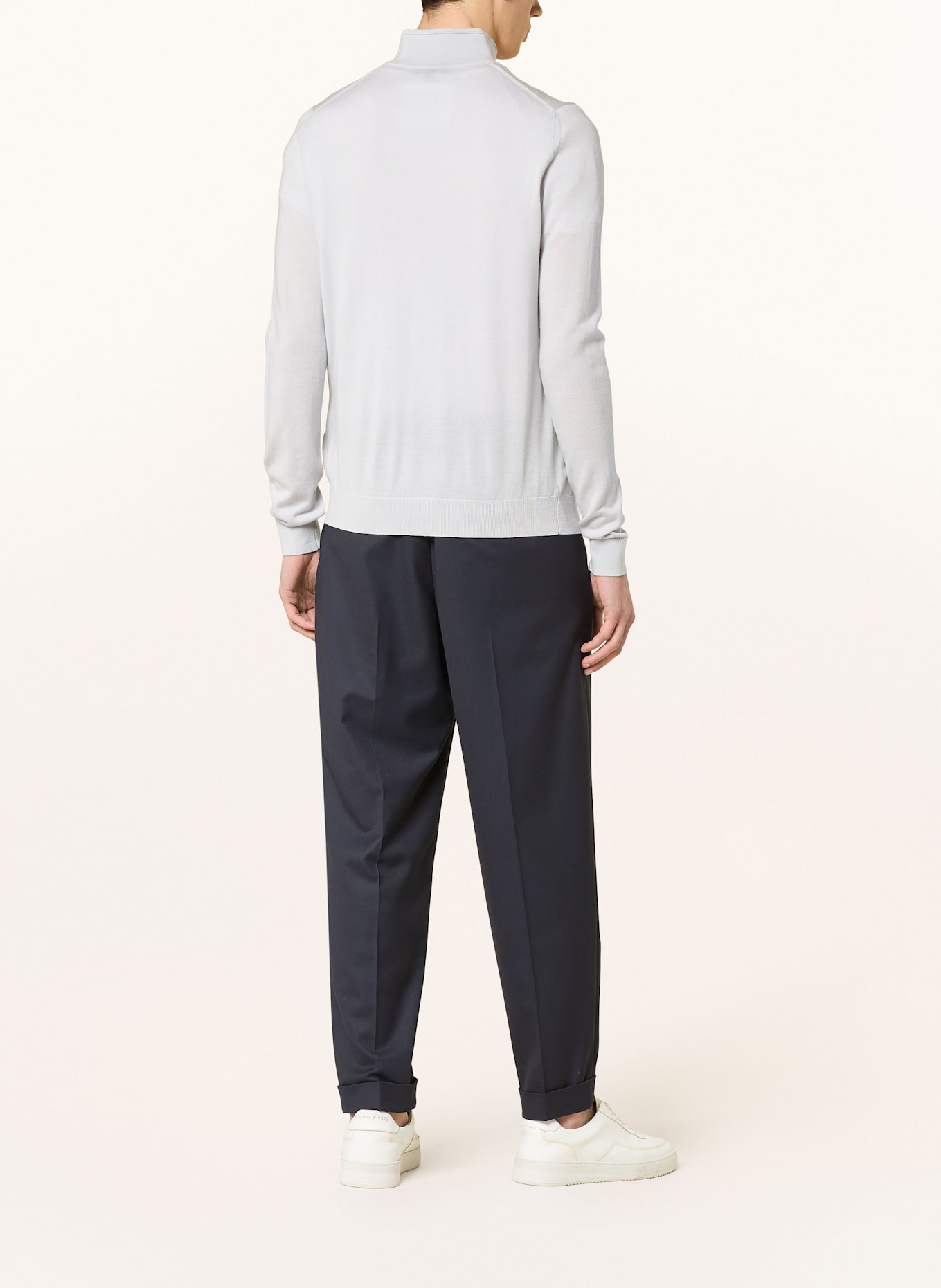 REISS Half-zip sweater BLACKHALL: LIGHT BLUE