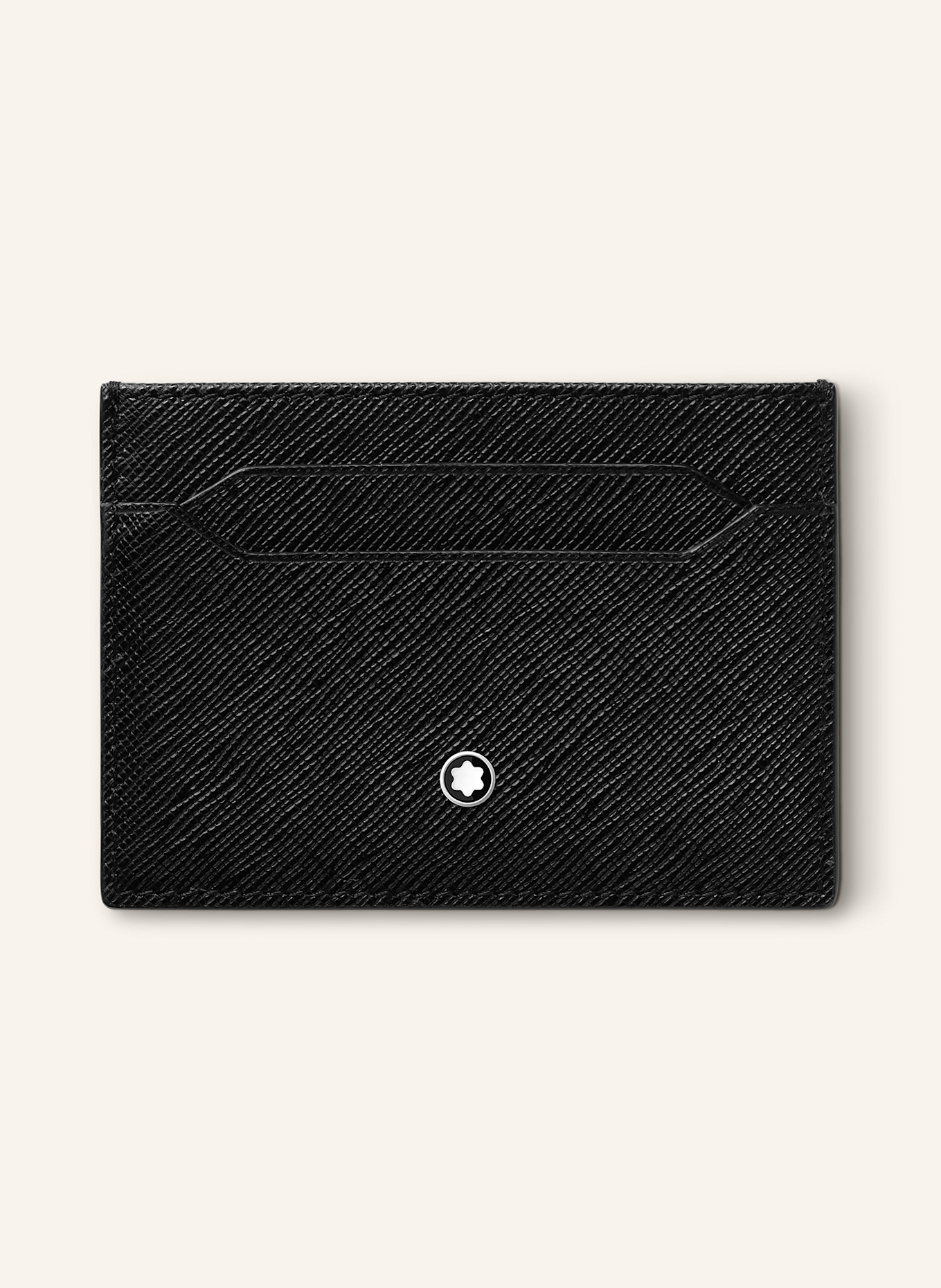 MONTBLANC Etui na karty ze skóry saffiano SARTORIAL: CZARNY