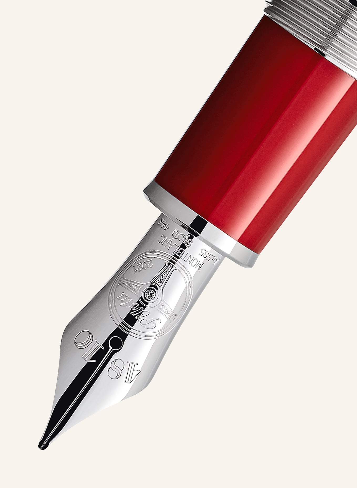 MONTBLANC Kolbenfüllfederhalter GREAT CHARACTERS ENZO FERRARI: ROT / WEISSGOLD