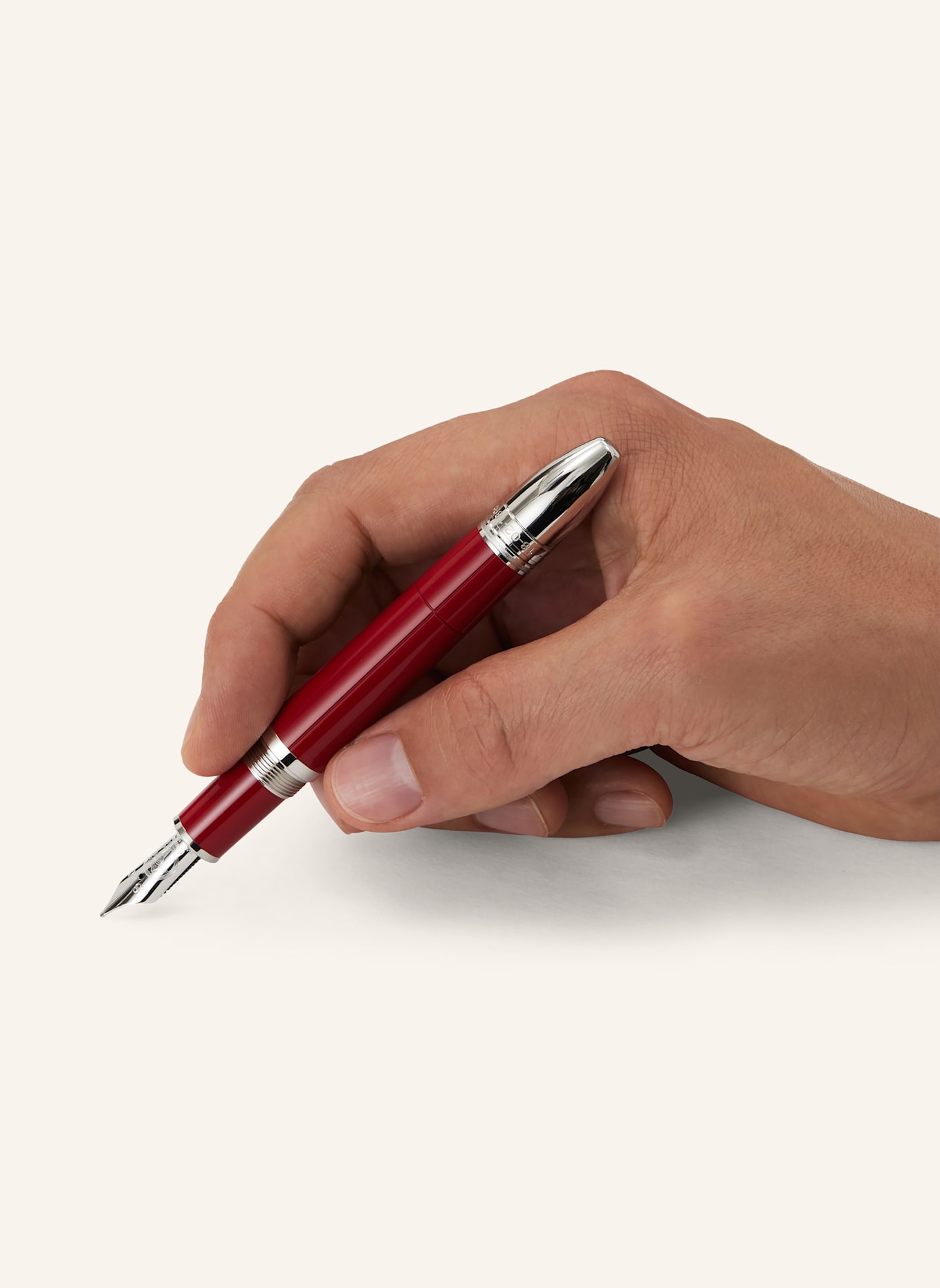 MONTBLANC Kolbenfüllfederhalter GREAT CHARACTERS ENZO FERRARI: ROT / WEISSGOLD