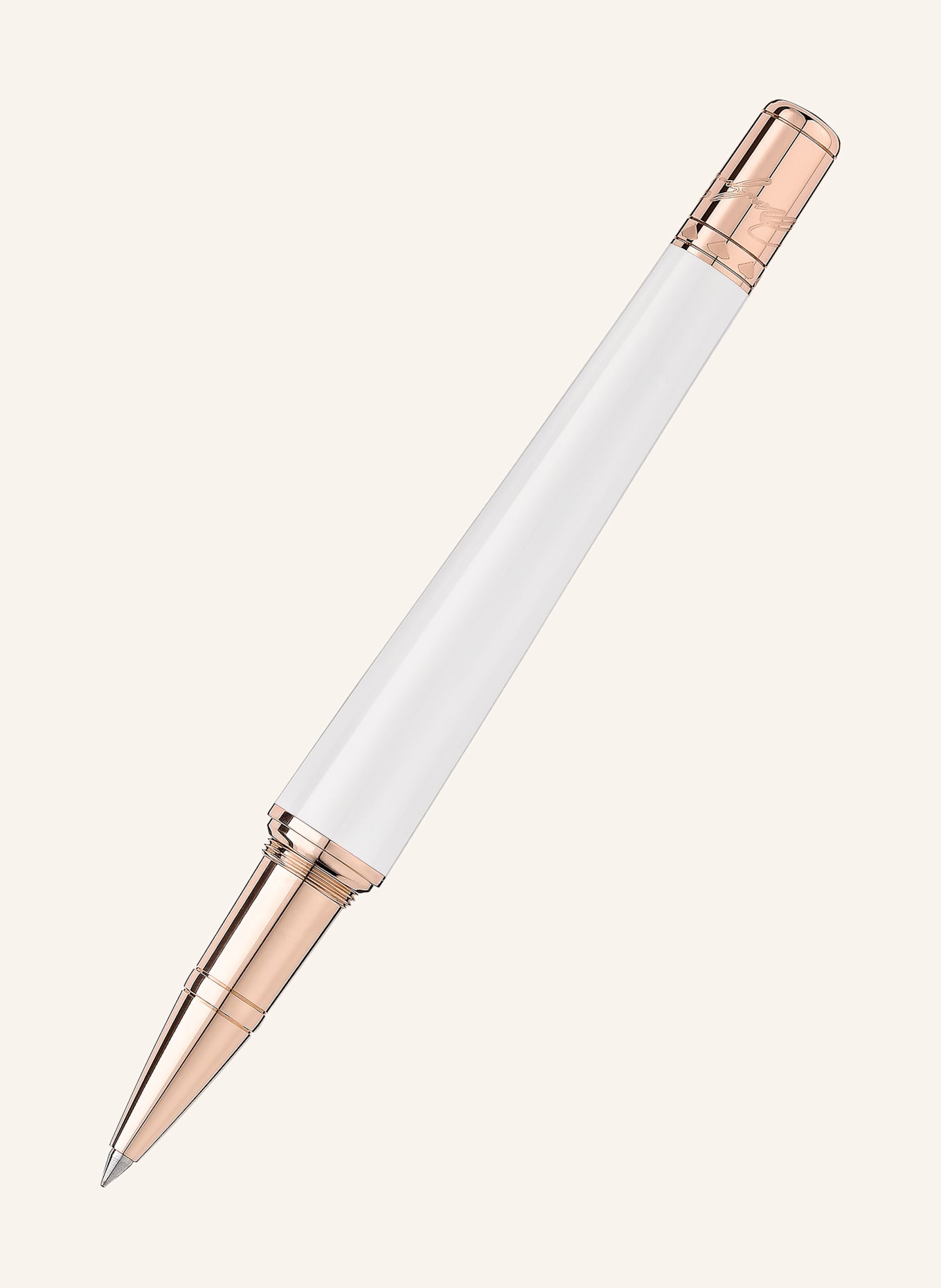 MONTBLANC Rollerball MUSES MARILYN MONROE SPECIAL EDITION PEARL: WEISS / ROSÉGOLD
