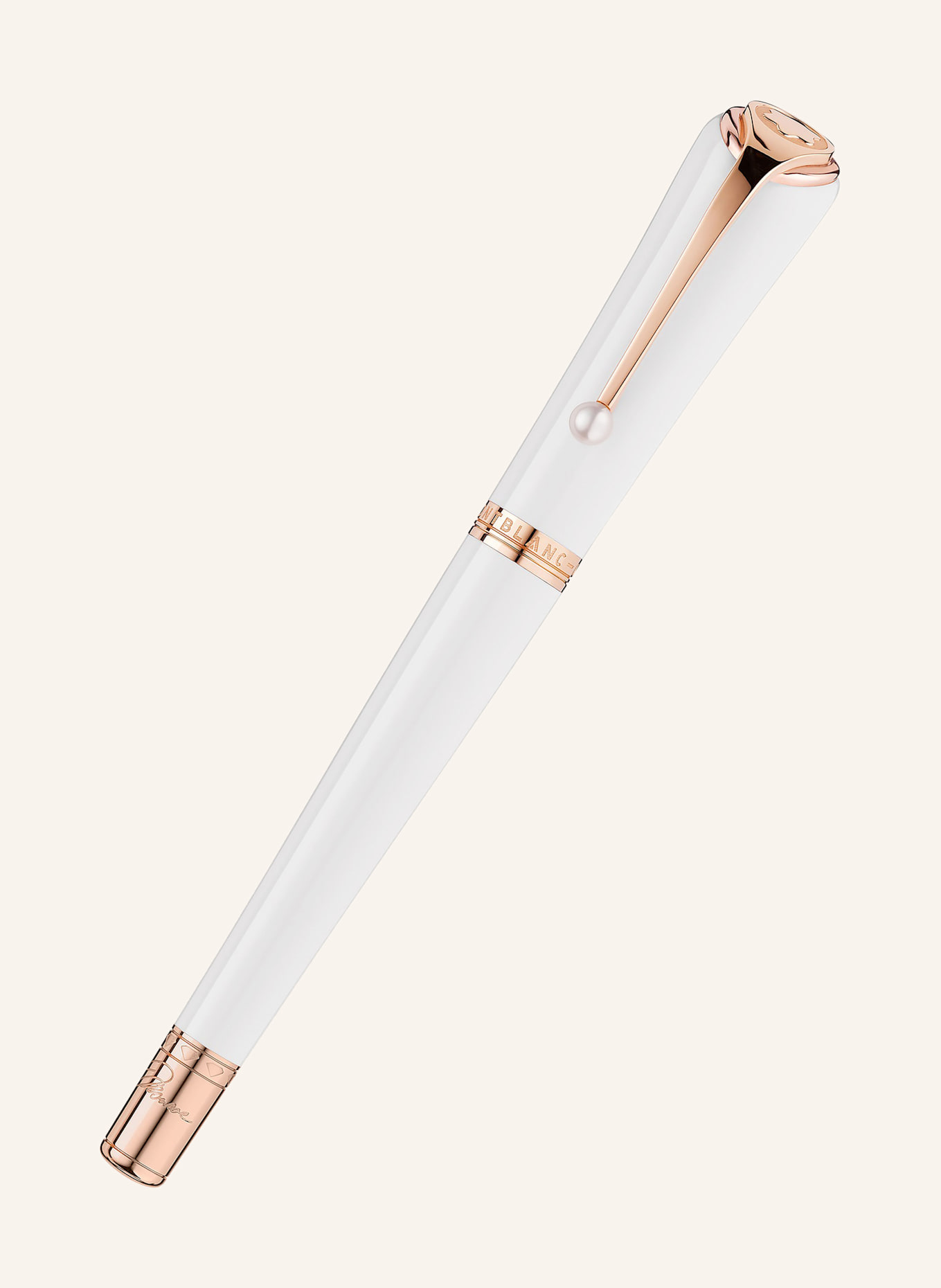 MONTBLANC Rollerball MUSES MARILYN MONROE SPECIAL EDITION PEARL: WEISS / ROSÉGOLD