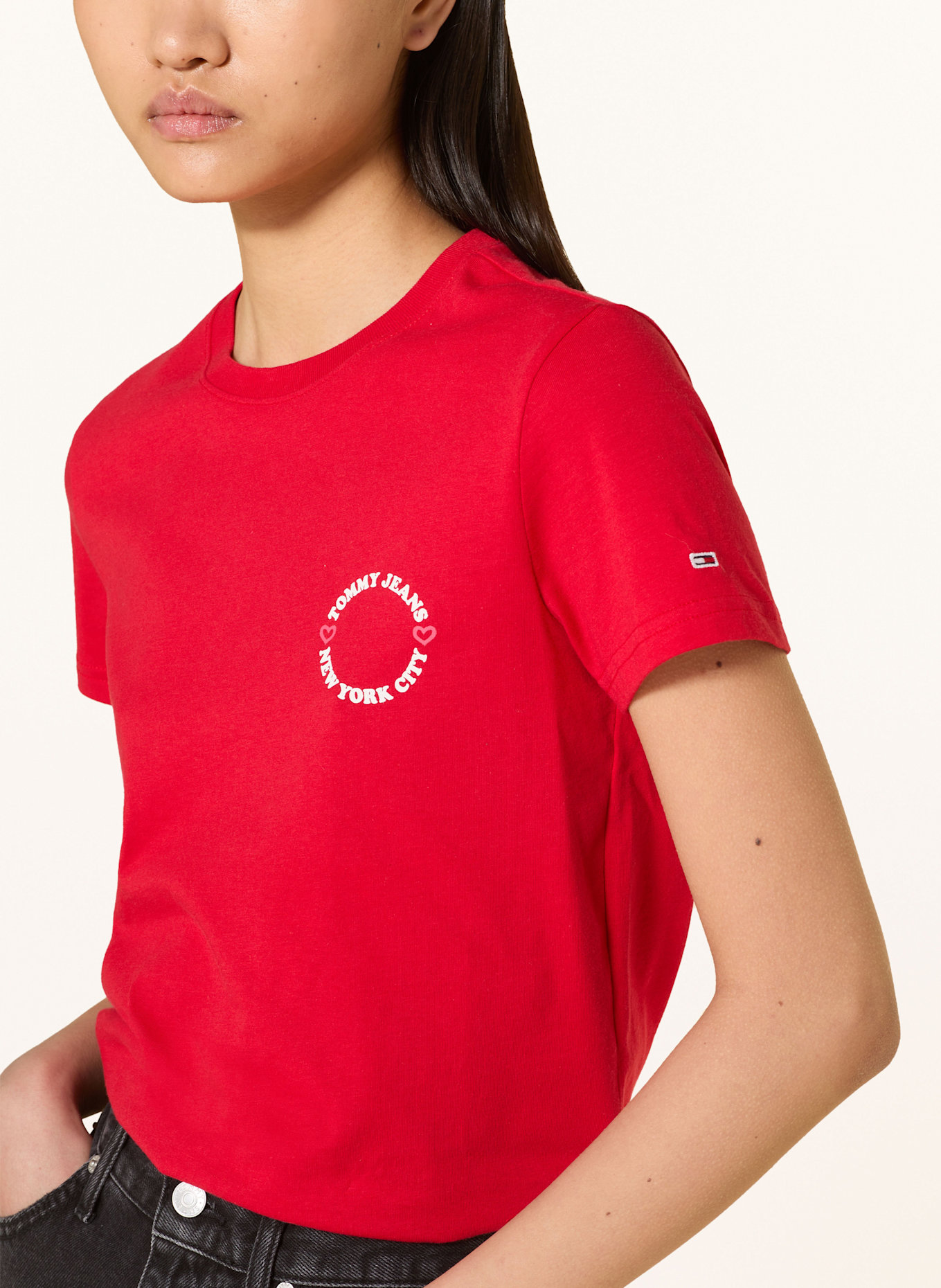 TOMMY JEANS T-Shirt: ROT