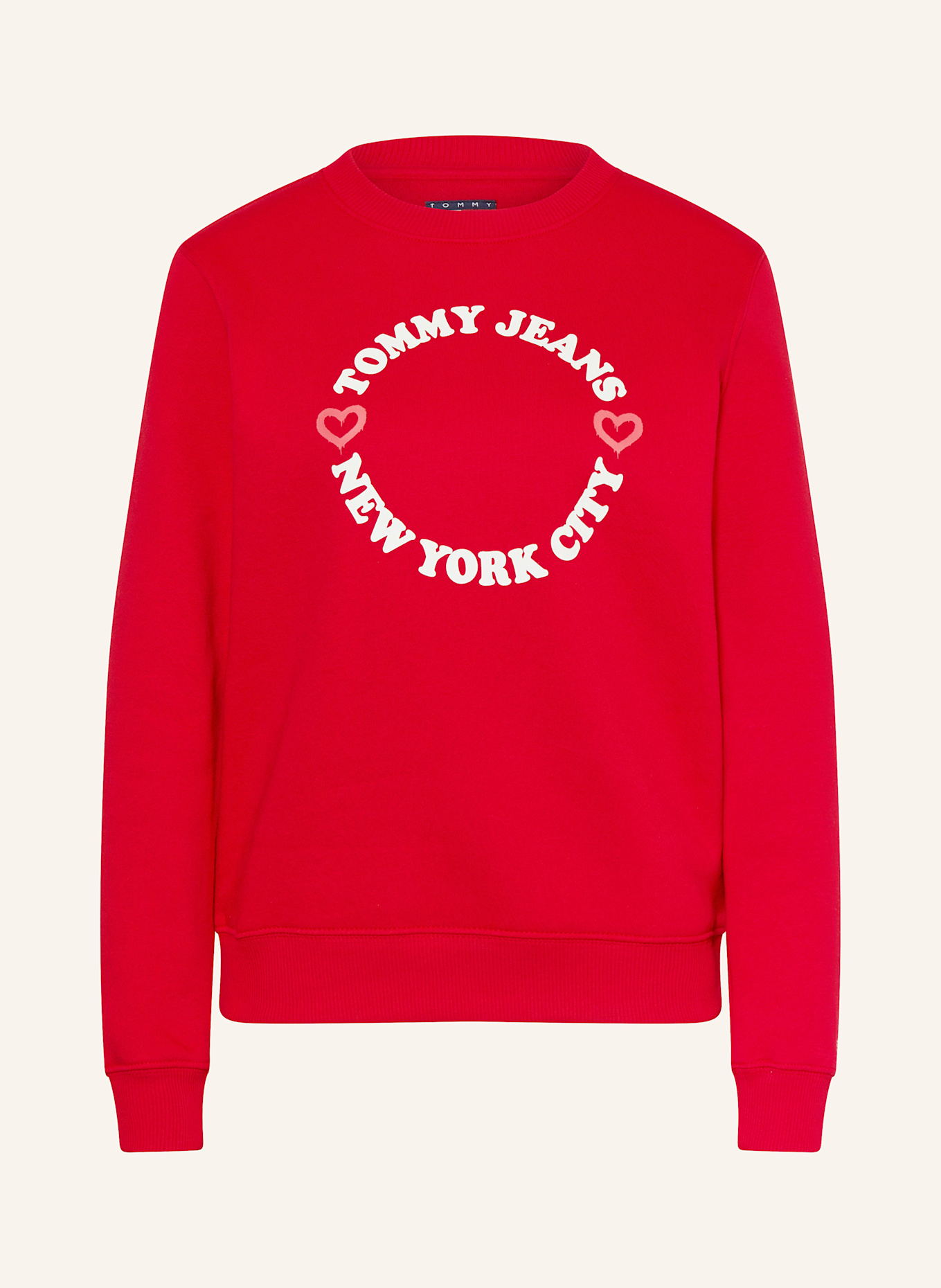 TOMMY JEANS Sweatshirt: ROT