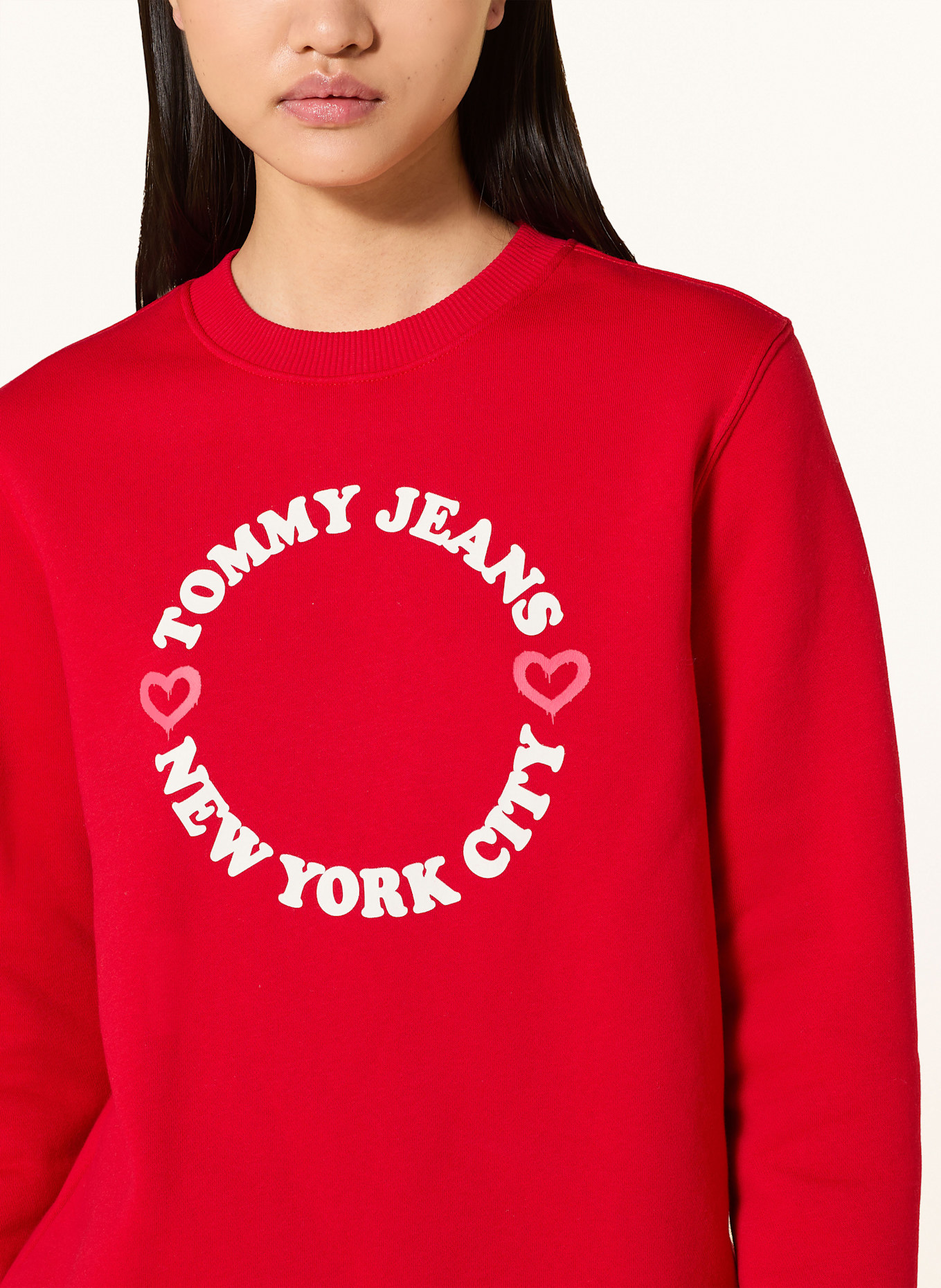 TOMMY JEANS Sweatshirt: ROT