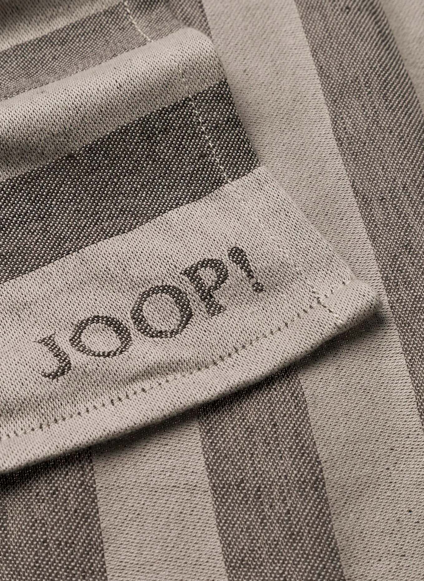 JOOP! Geschirrtuch mit Leinen: TAUPE / DUNKELBRAUN