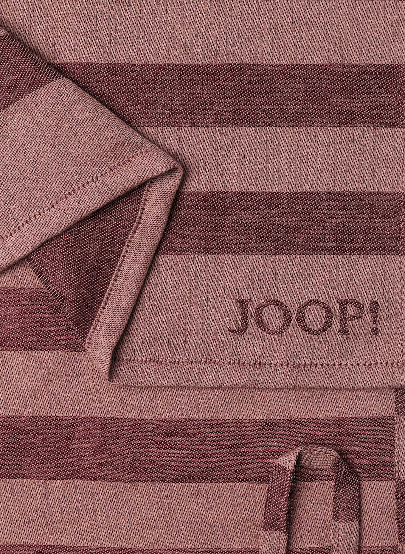 JOOP! Geschirrtuch mit Leinen: HELLROT / DUNKELROT