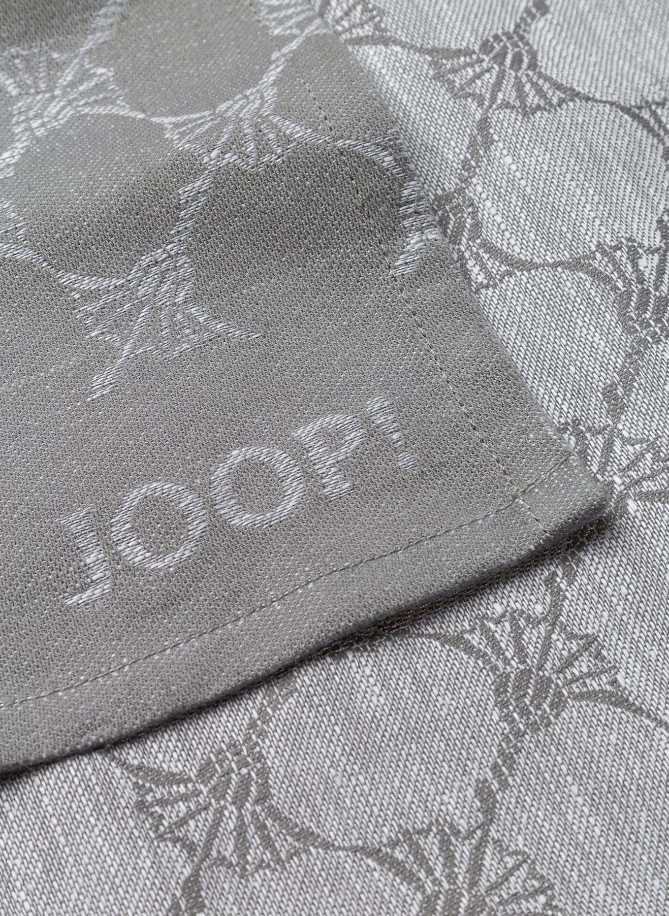 JOOP! Geschirrtuch mit Leinen: GRAU / WEISS