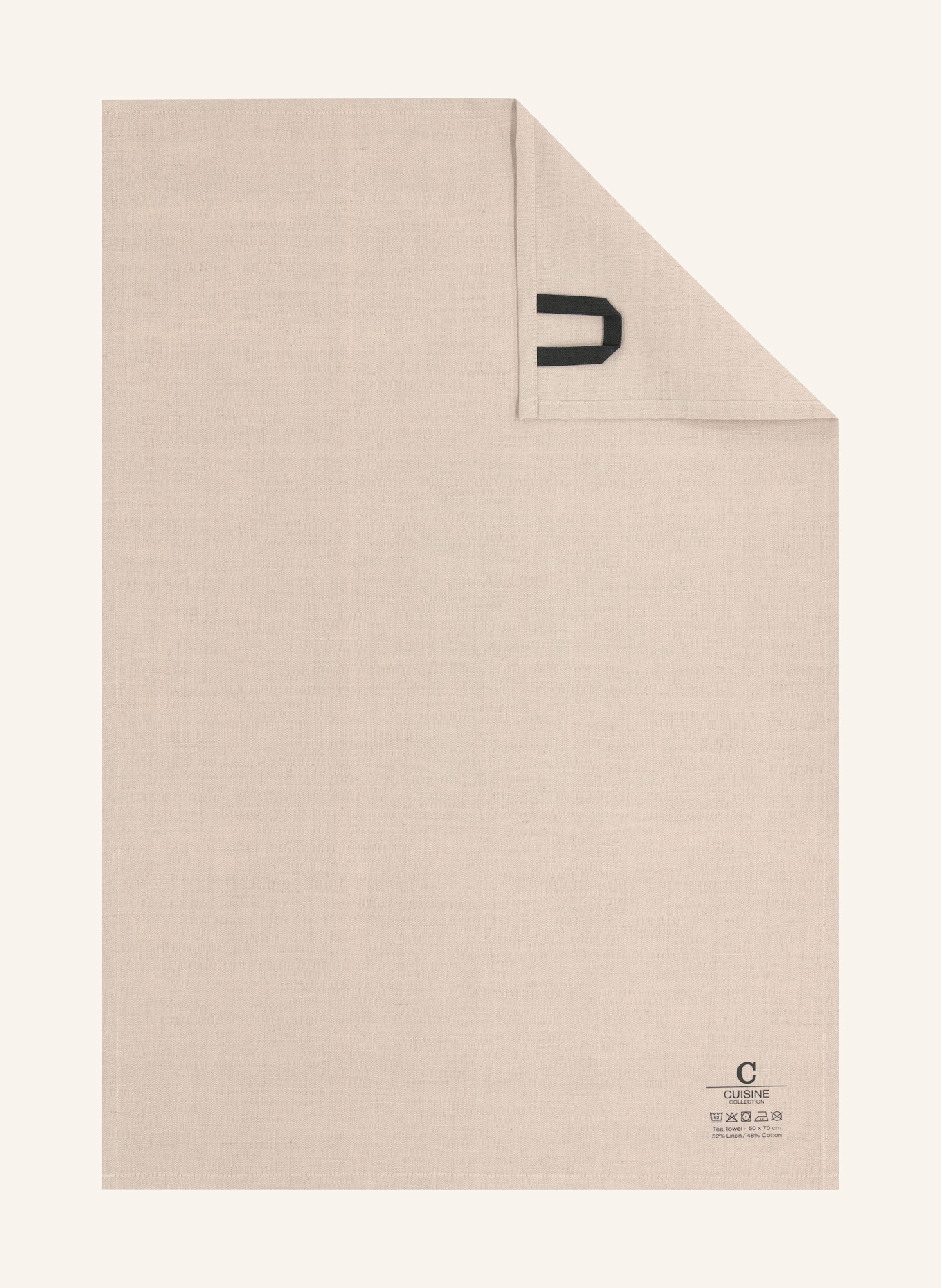 Cawö Torchon CUISINE NATURE avec lin: BEIGE
