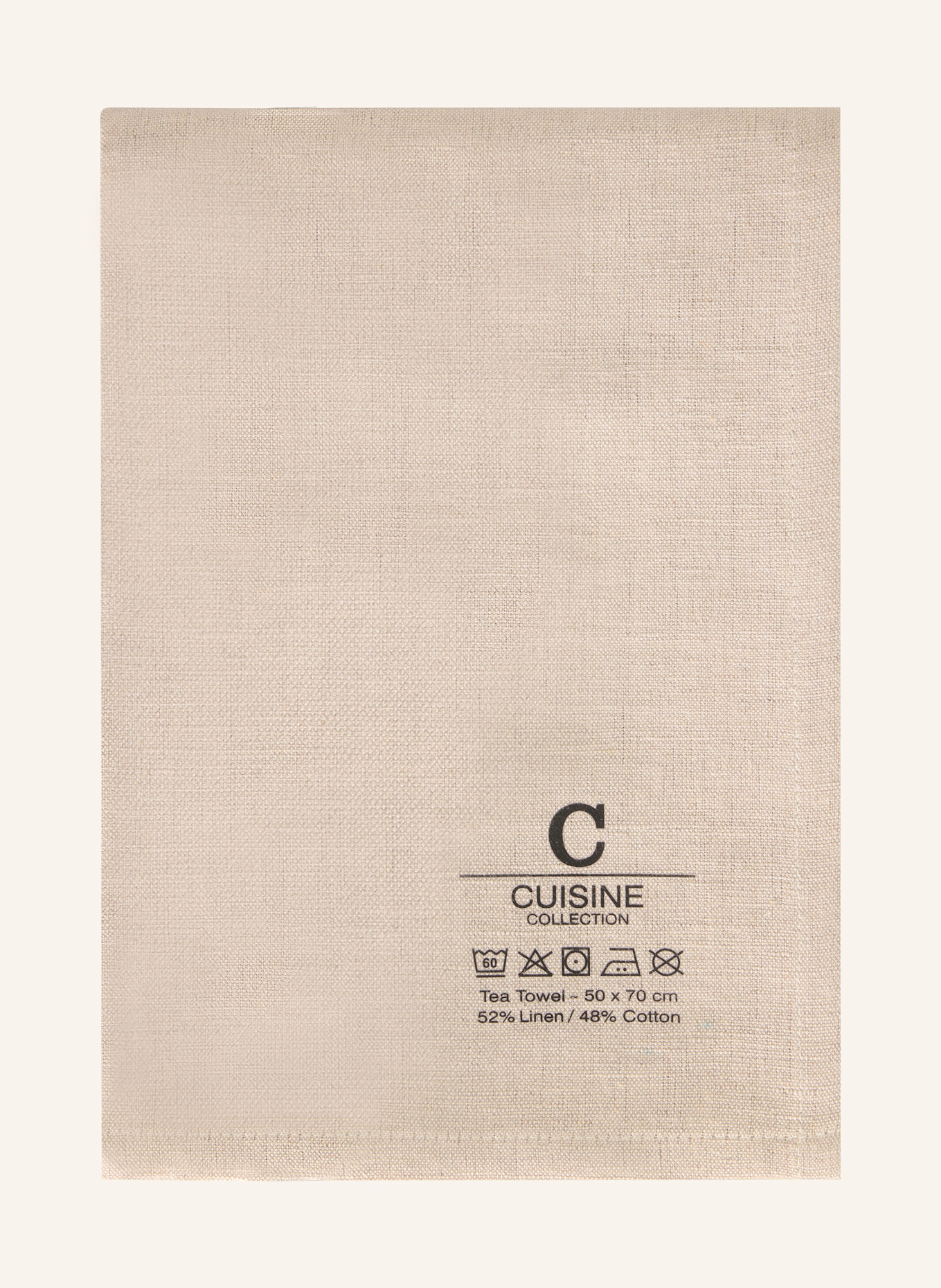 Cawö Torchon CUISINE NATURE avec lin: BEIGE