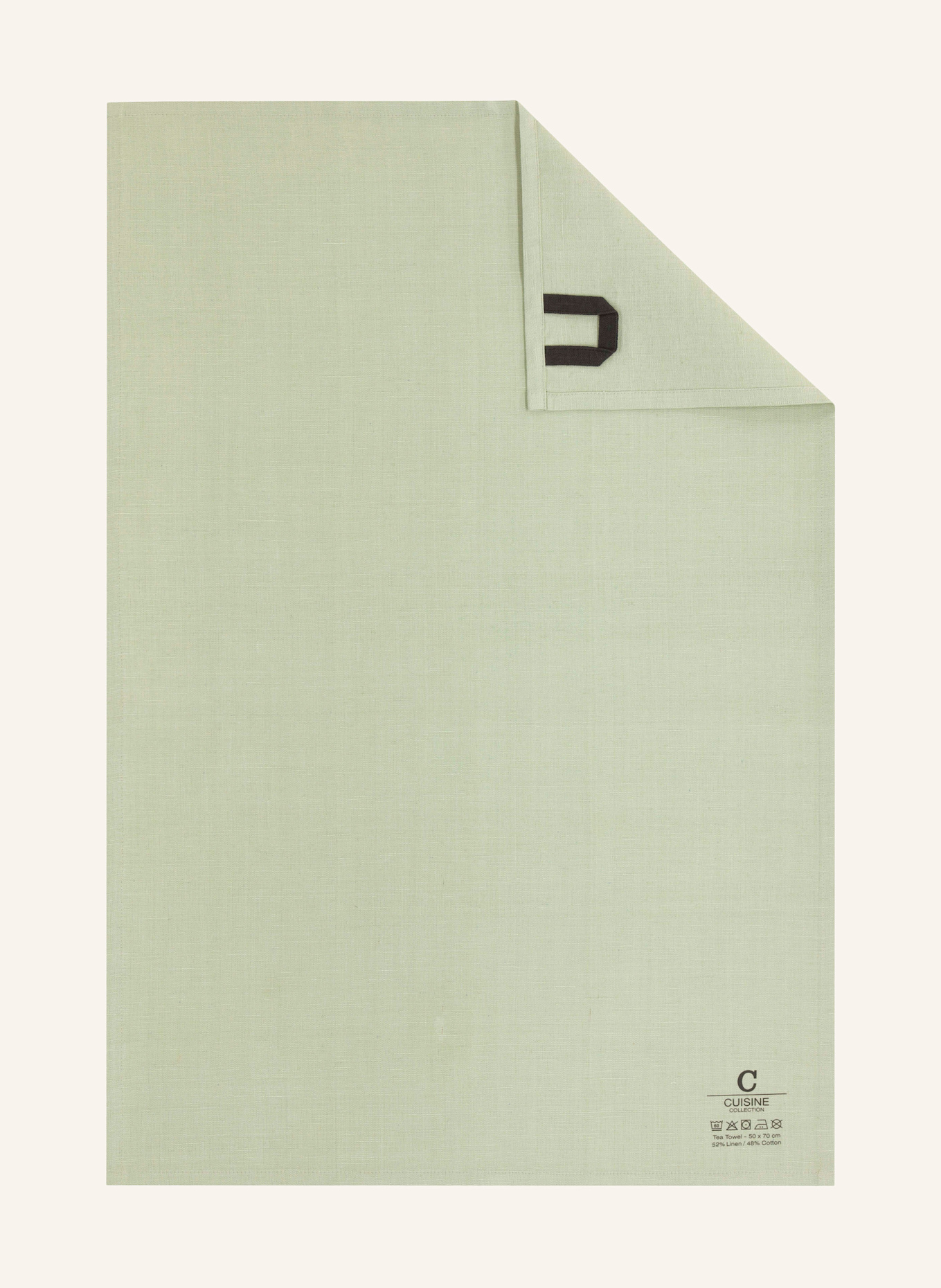 Cawö Torchon CUISINE NATURE avec lin: VERT CLAIR