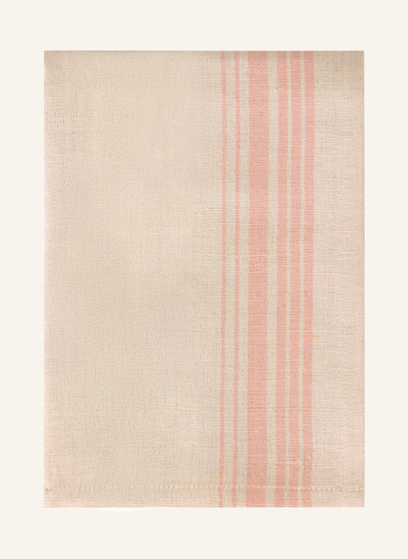 Cawö Torchon avec lin: BEIGE / ROSÉ