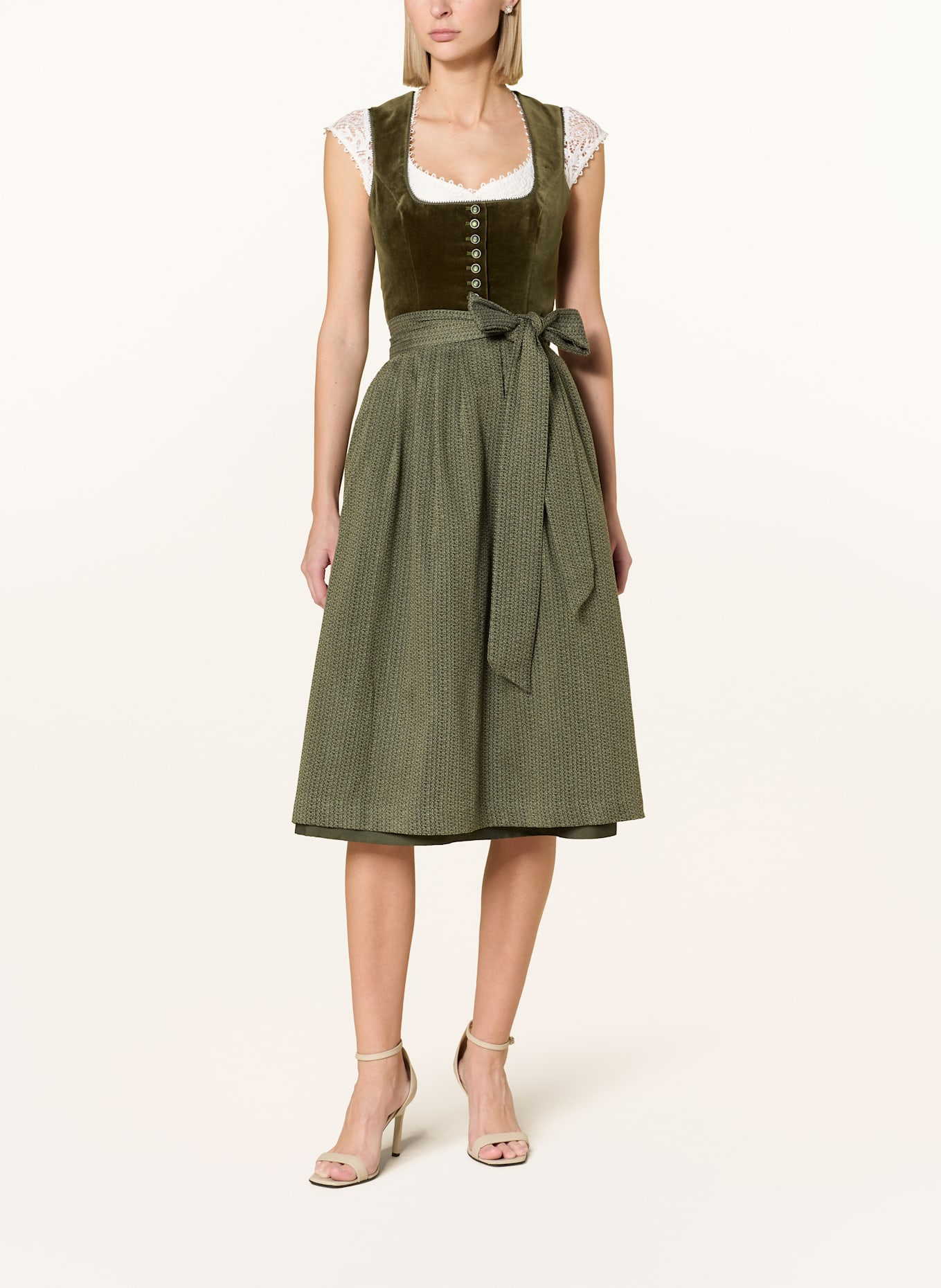 KINGA MATHE Dirndlbluse SAMTHA aus Spitze: WEISS