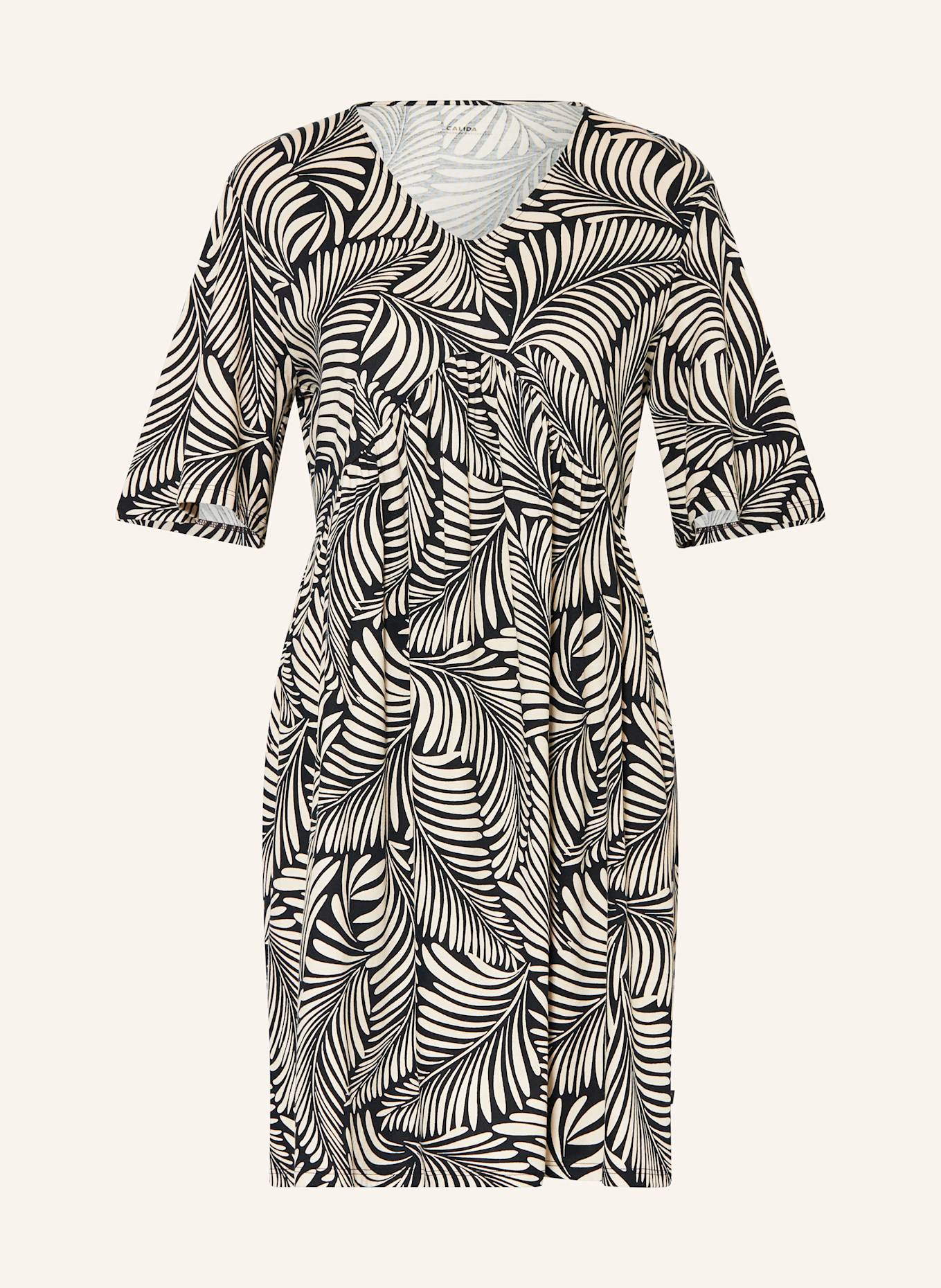 CALIDA Nightgown FAVOURITES SUN: BLACK / CREAM