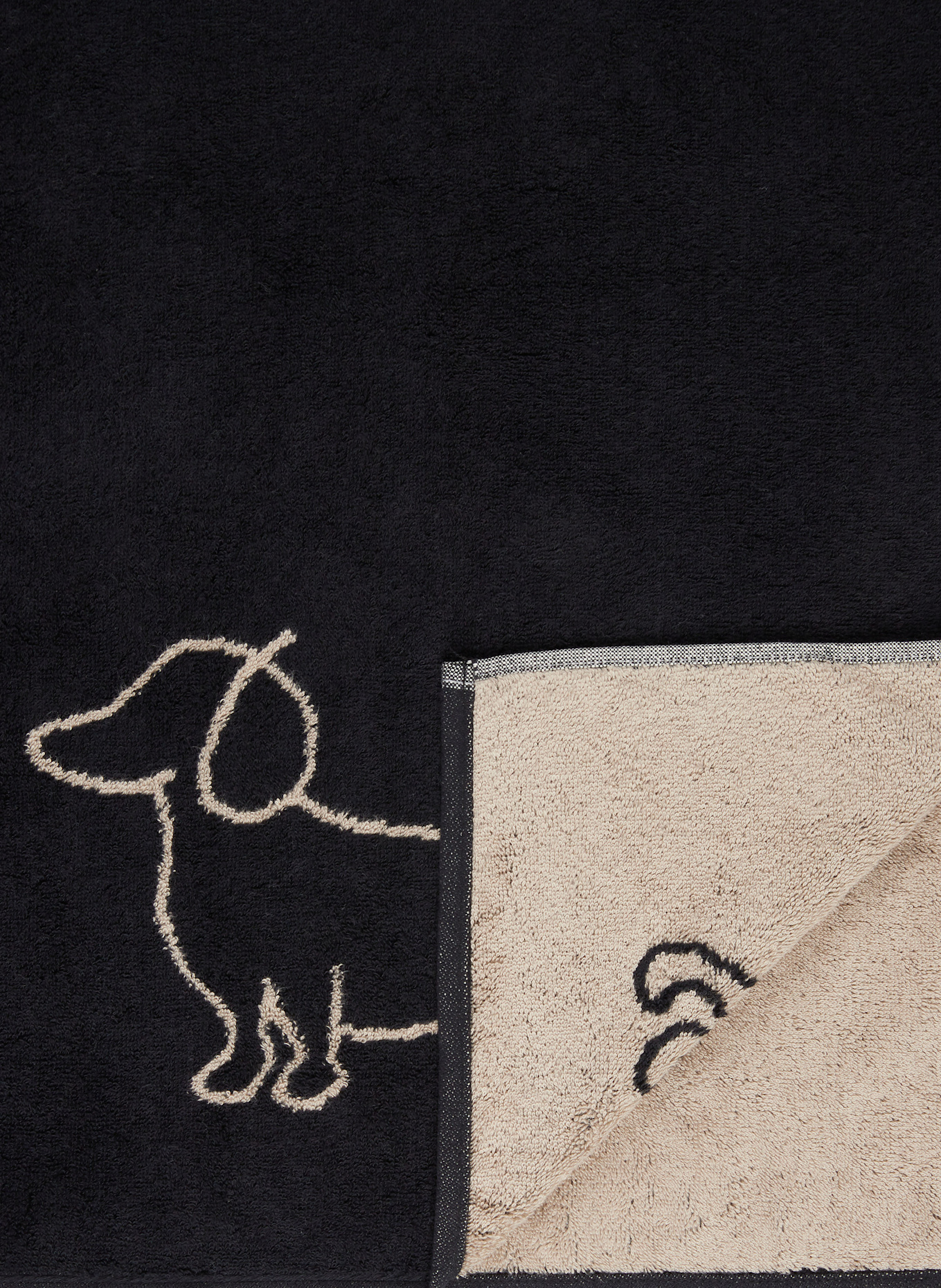 Cawö Duschtuch: SCHWARZ / BEIGE