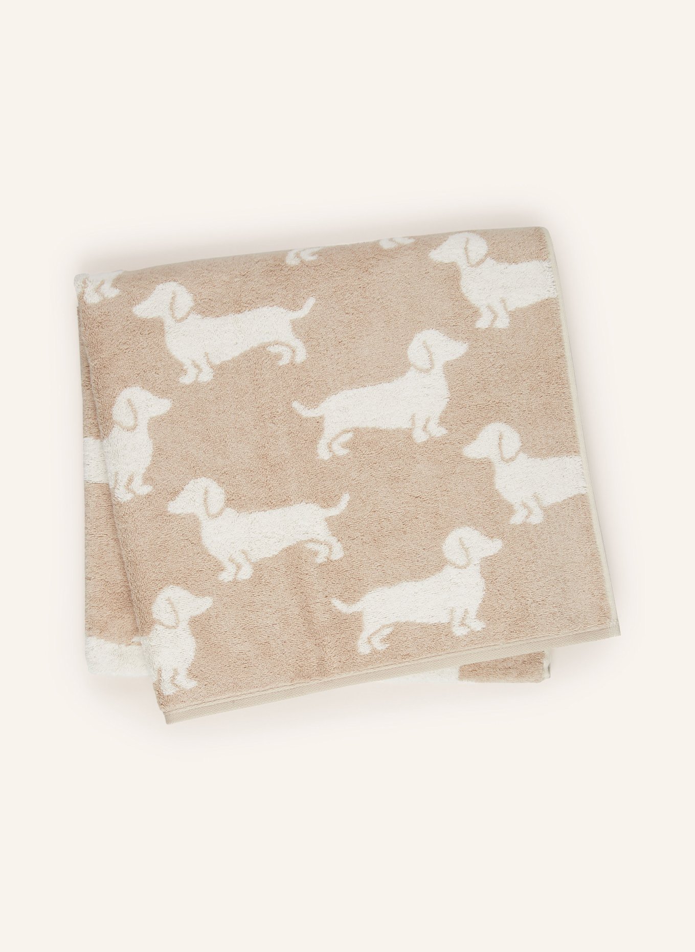Cawö Serviette de douche WE LOVE DOGS: CRÈME / BEIGE