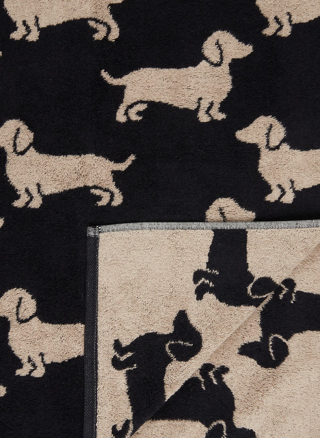 Cawö Serviette de douche WE LOVE DOGS: NOIR / BEIGE