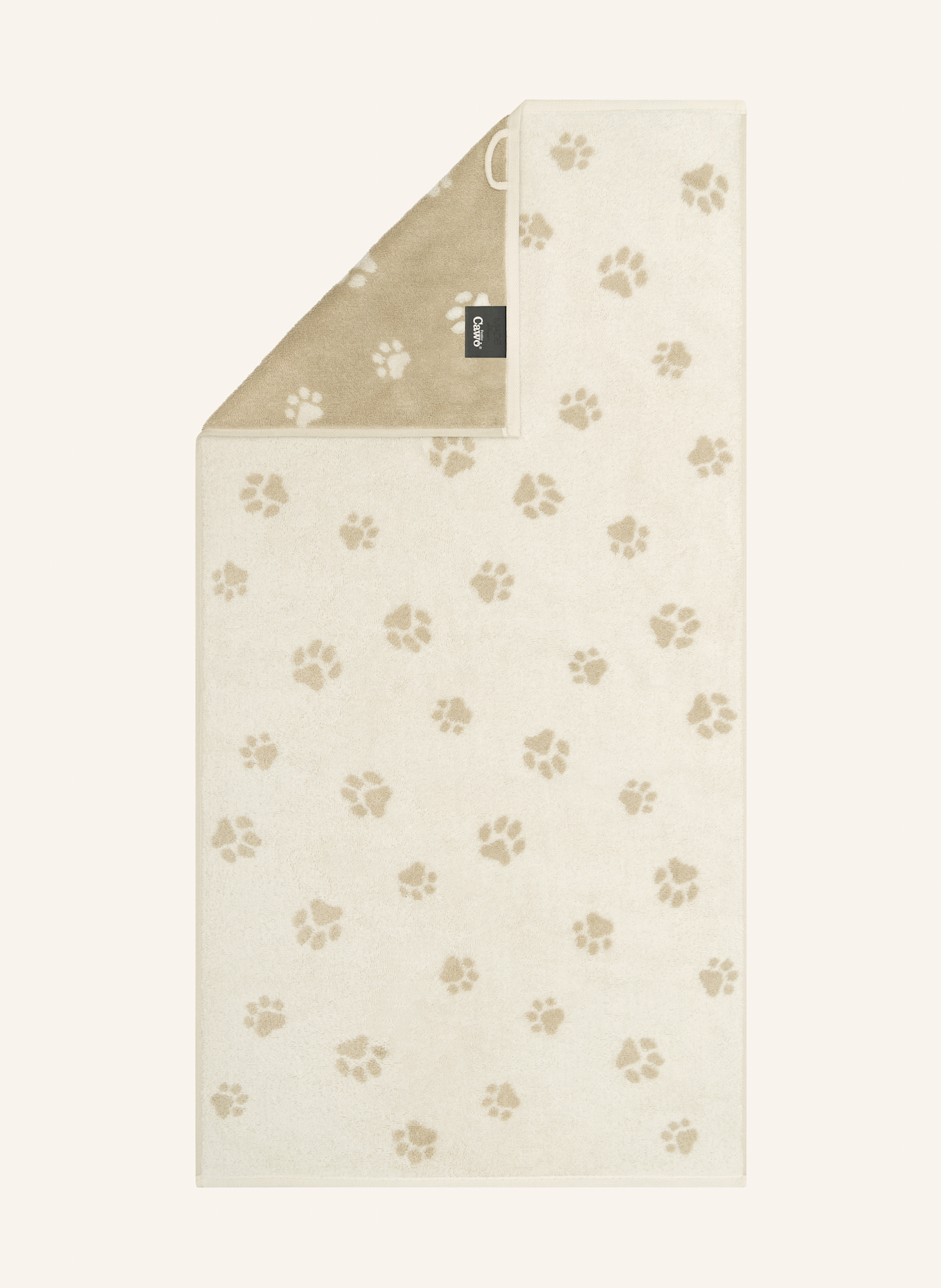 Cawö Serviette WE LOVE DOGS: CRÈME / BEIGE