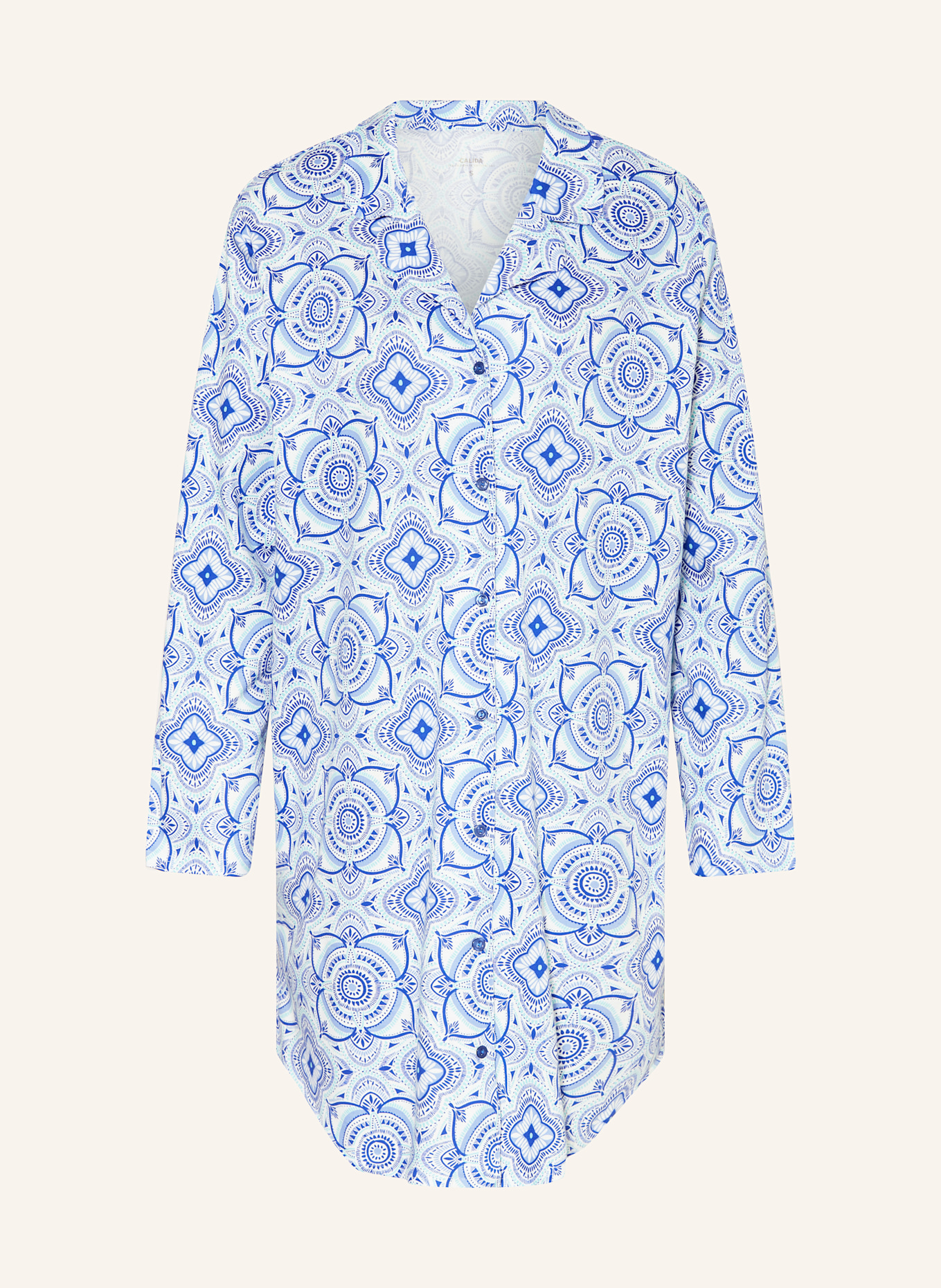 CALIDA Nachthemd ORIENT DREAMS: BLAU / WEISS / TÜRKIS