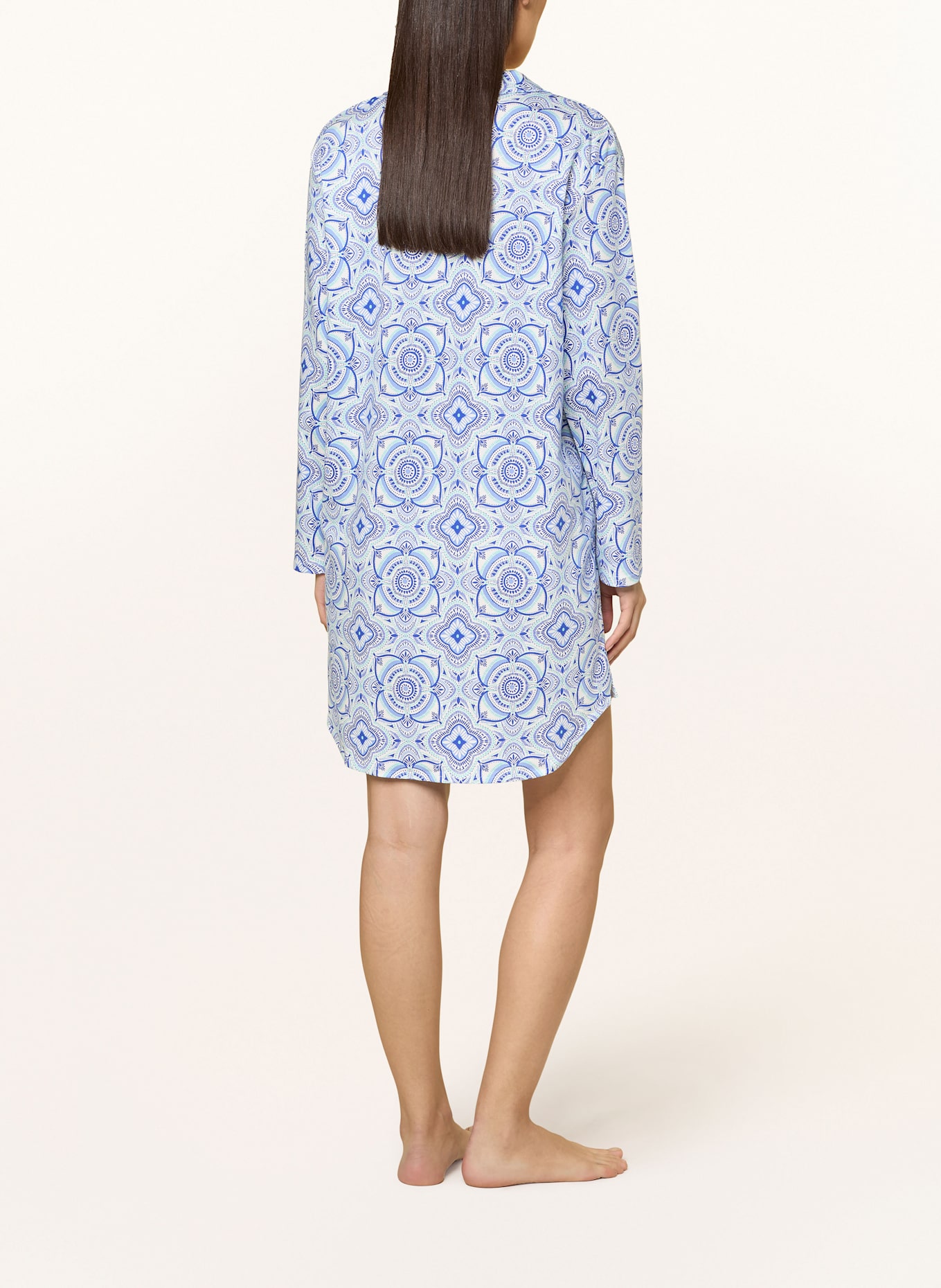 CALIDA Nachthemd ORIENT DREAMS: BLAU / WEISS / TÜRKIS