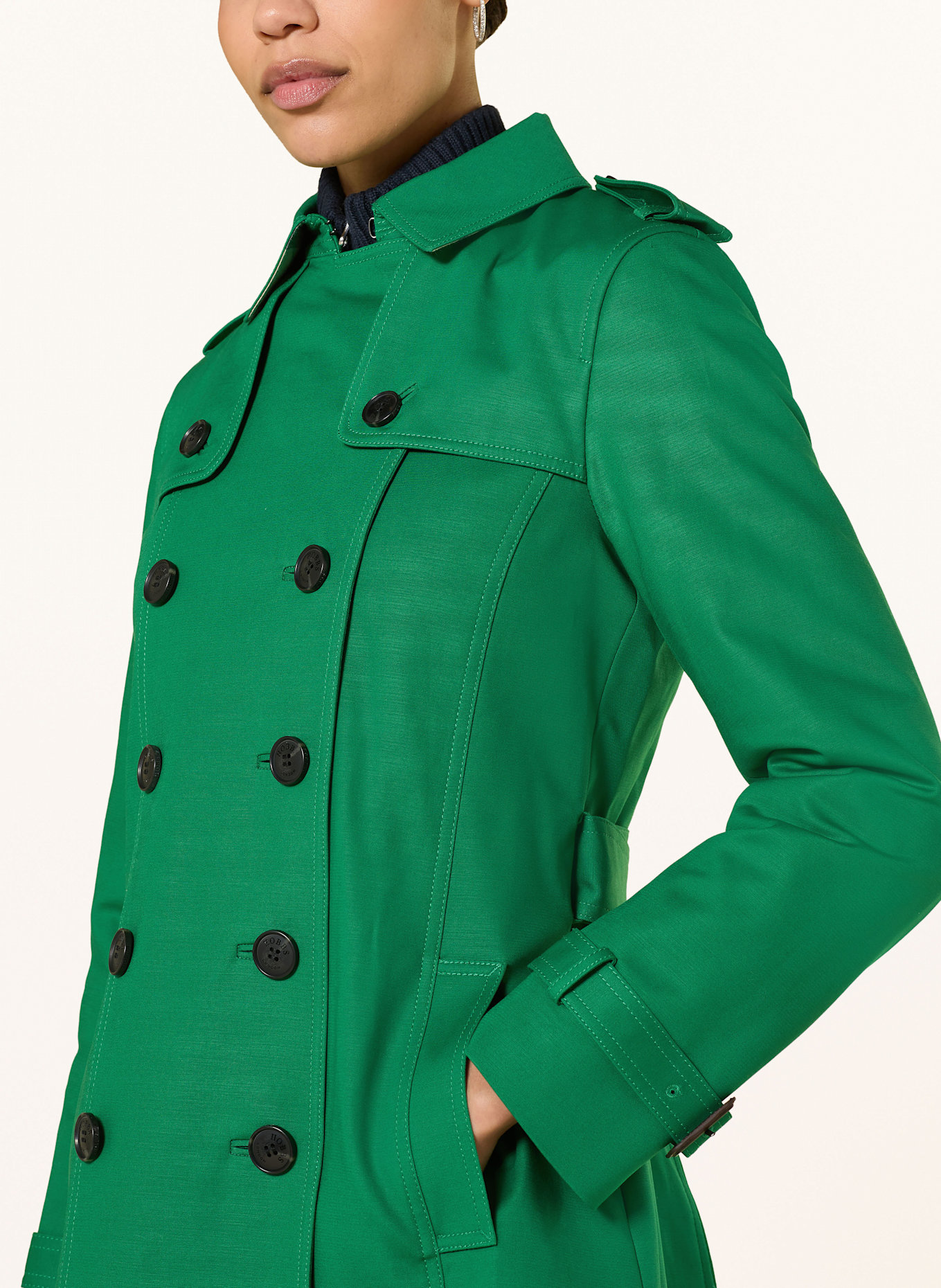 hobbs green trench coat