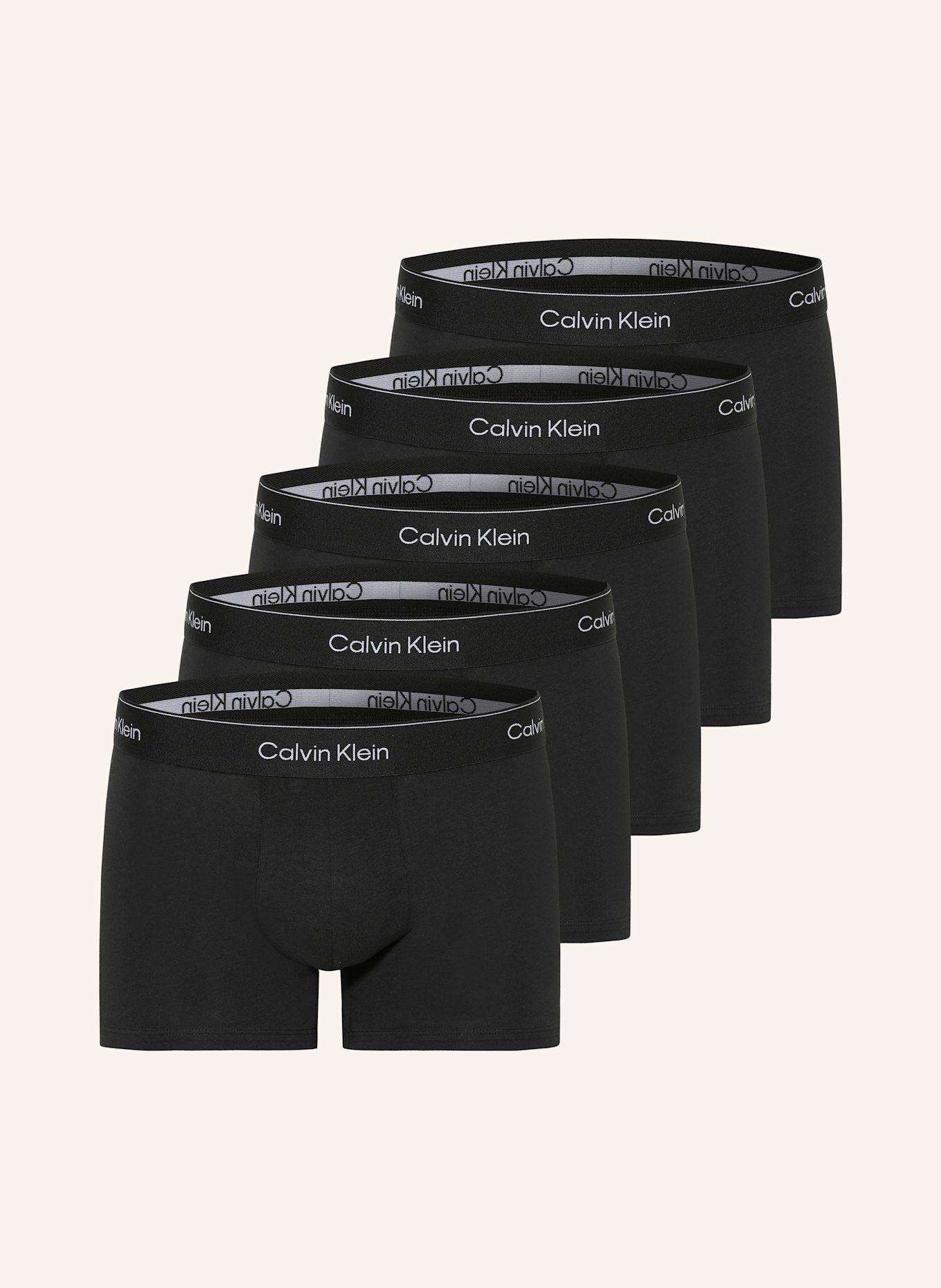 Calvin Klein 5 pack boxer shorts ICON COTTON STRETCH in black