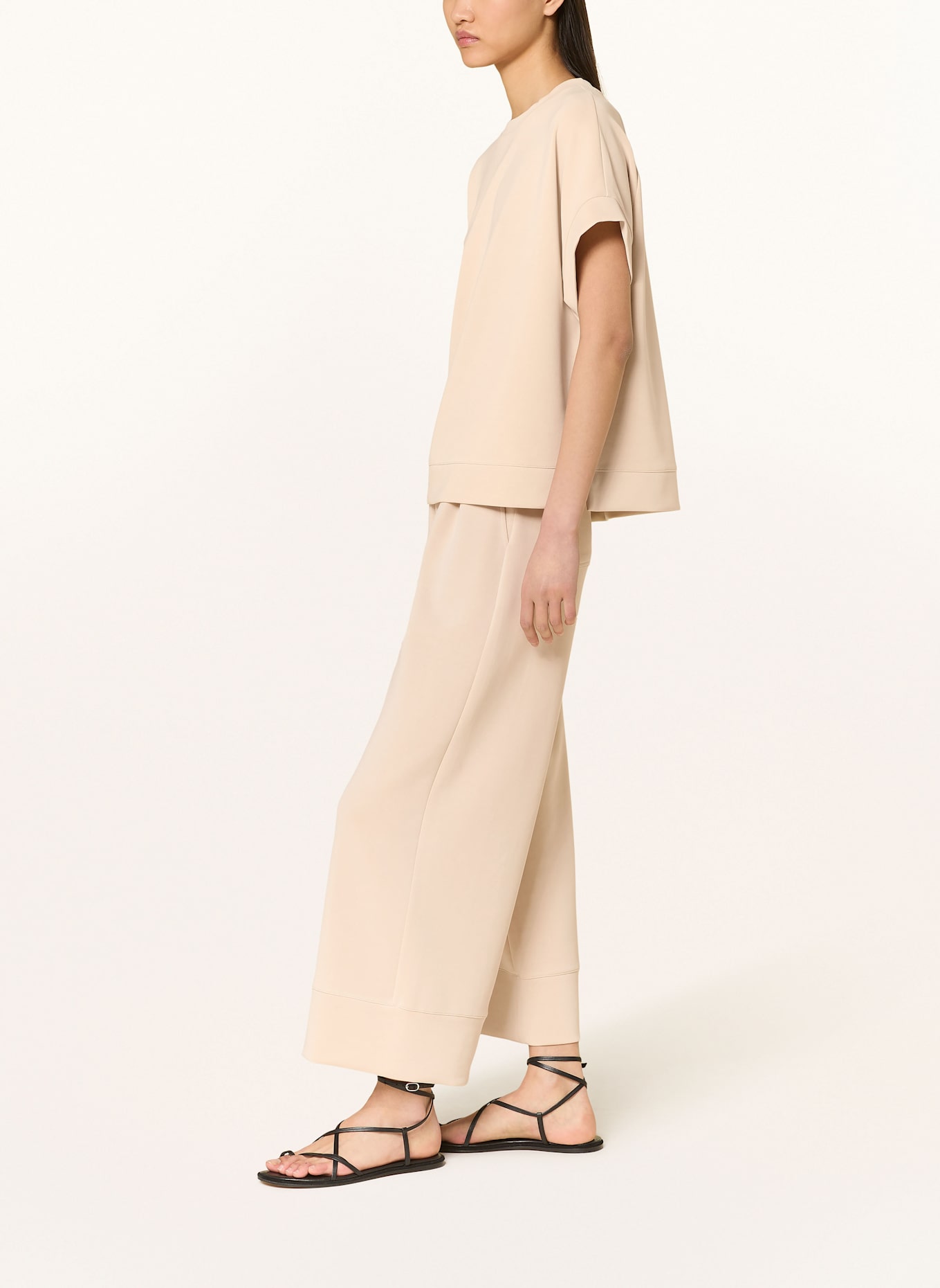 Rich & Royal Žerzejové culotte kalhoty: KRÉMOVÁ