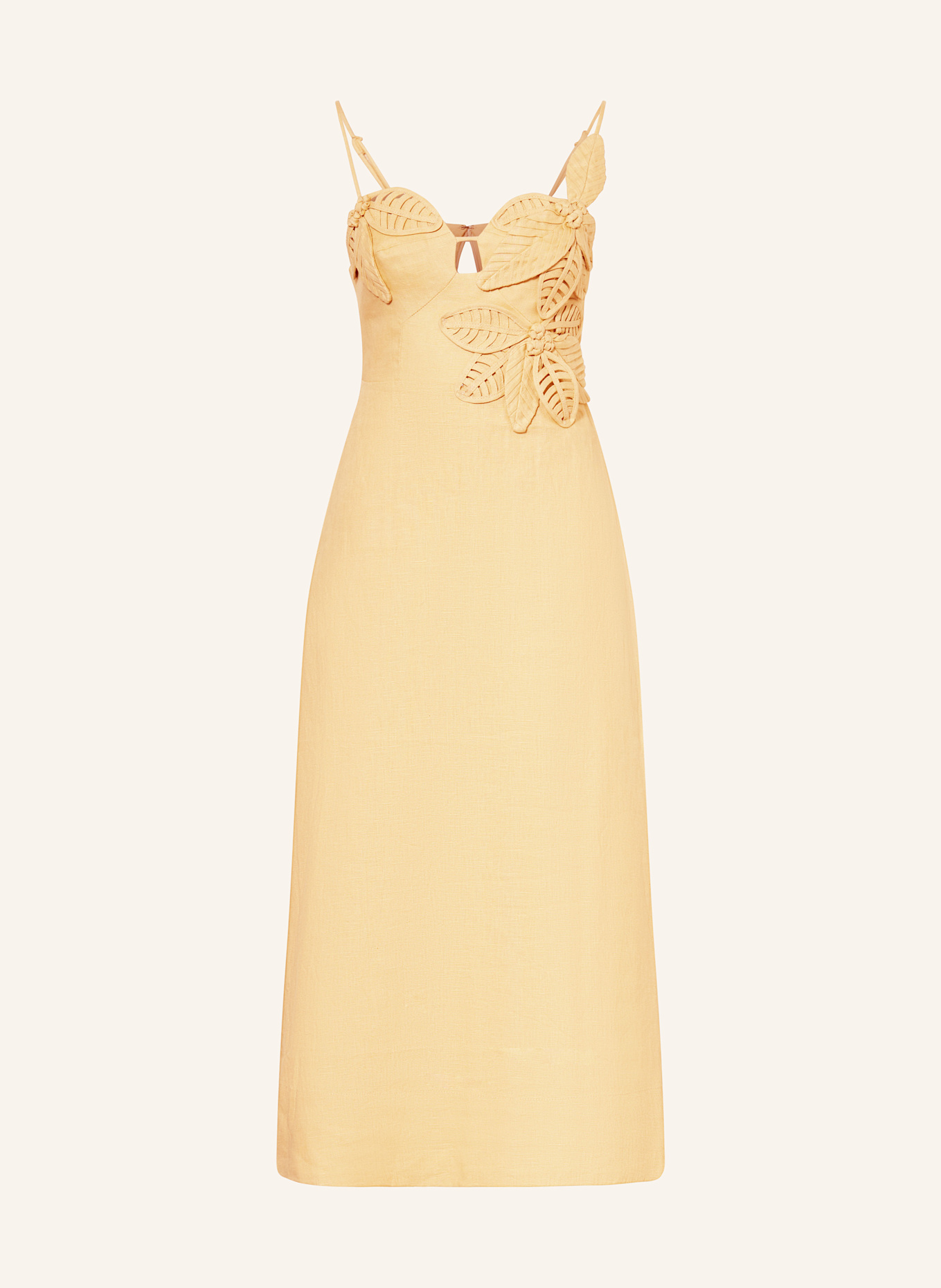 FARM RIO Leinenkleid: HELLGELB