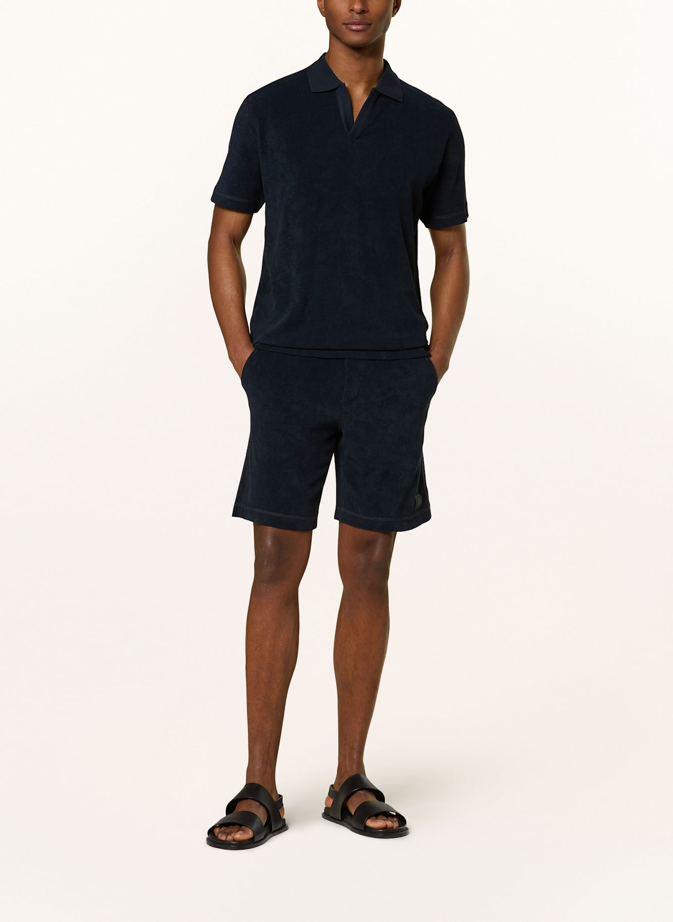 Marc O'Polo Frotteeshorts: DUNKELBLAU