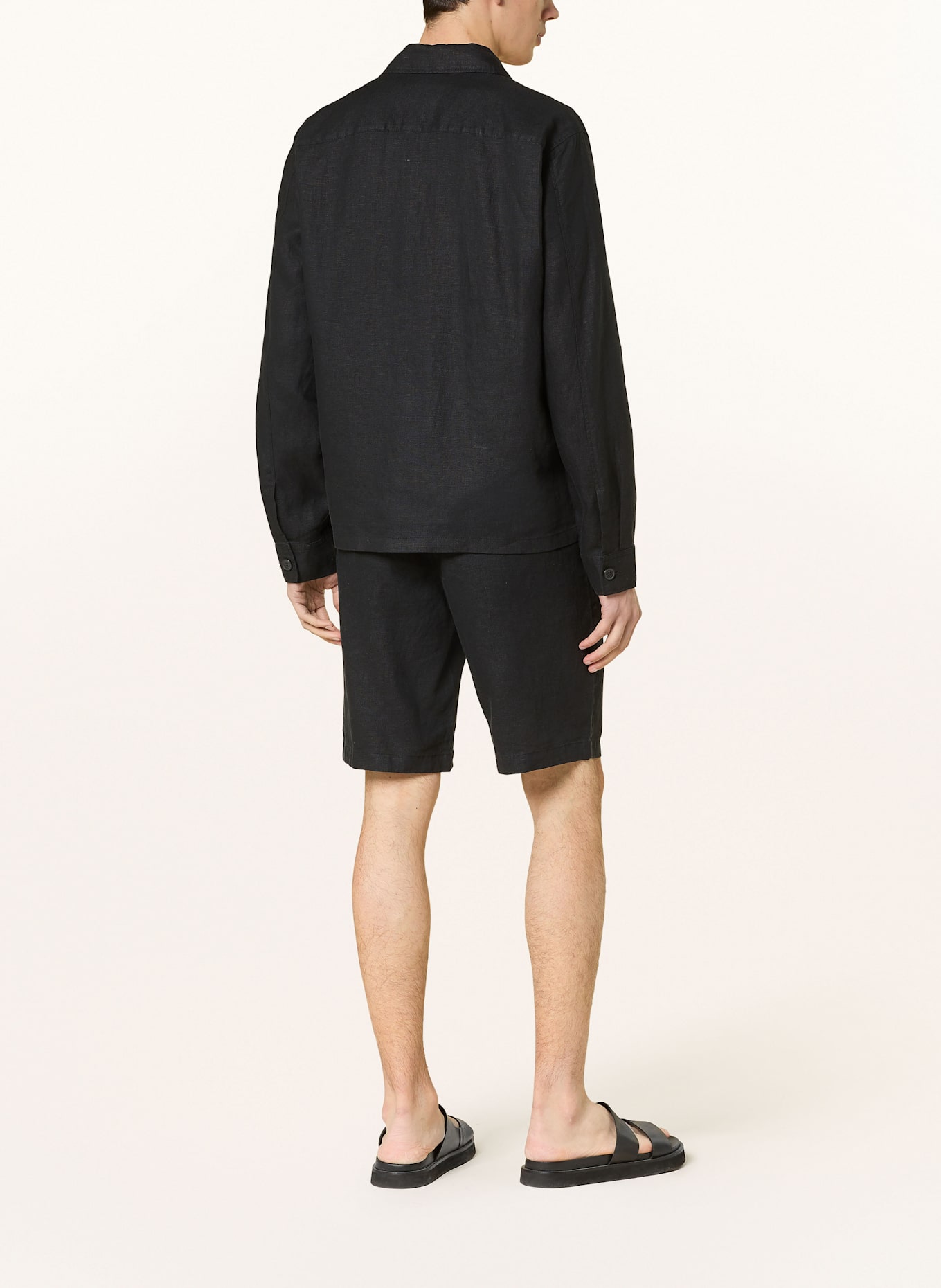 Marc O'Polo Linen overshirt, Color: BLACK (Image 3)