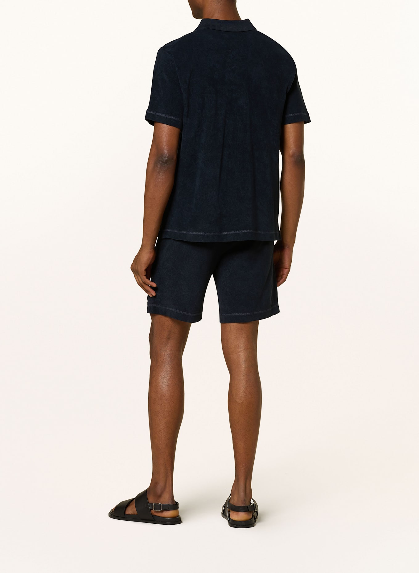 Marc O'Polo Frottee-Poloshirt Regular Fit: DUNKELBLAU