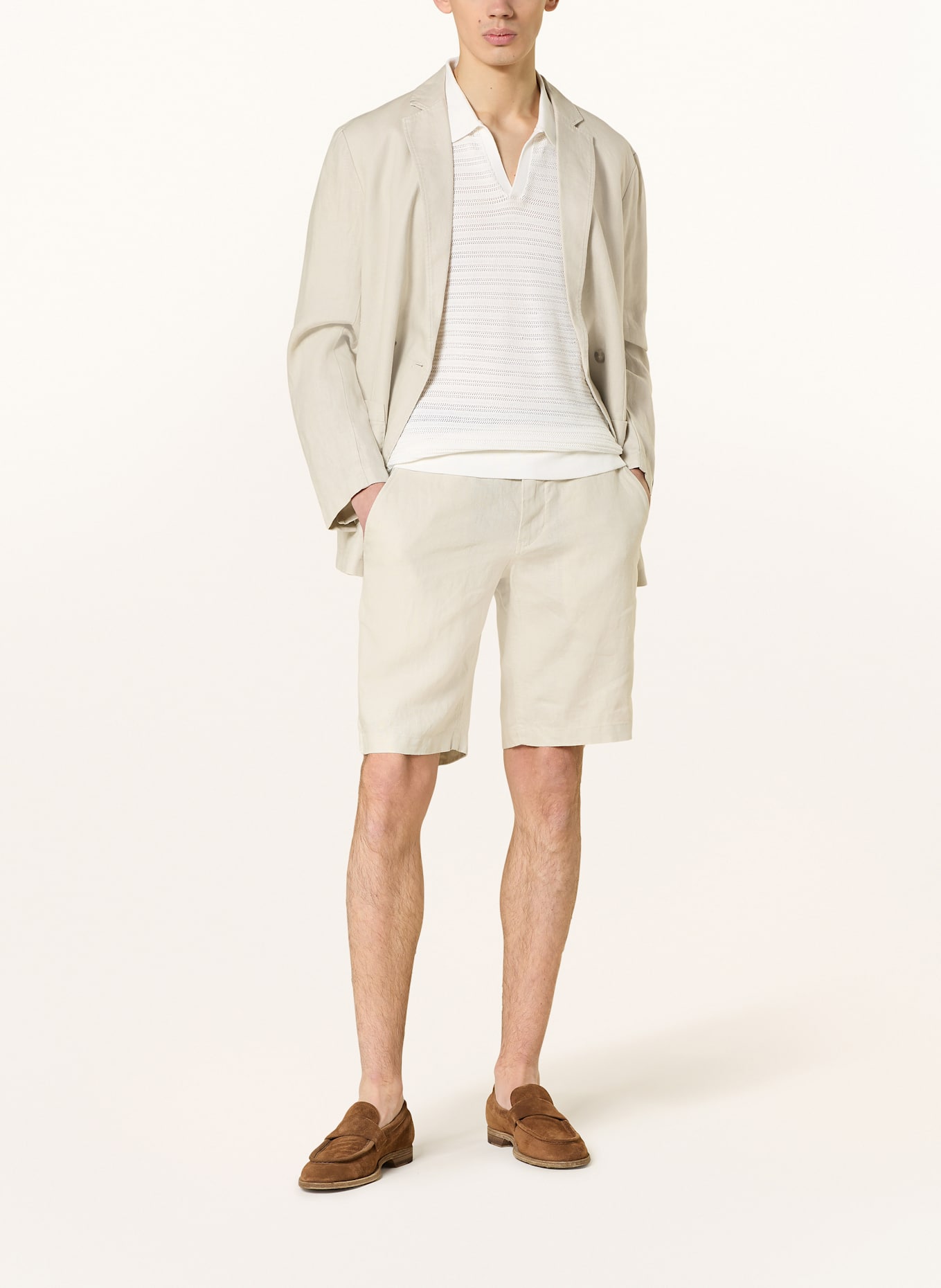 Marc O'Polo Linen shorts RESO Regular Fit: BEIGE