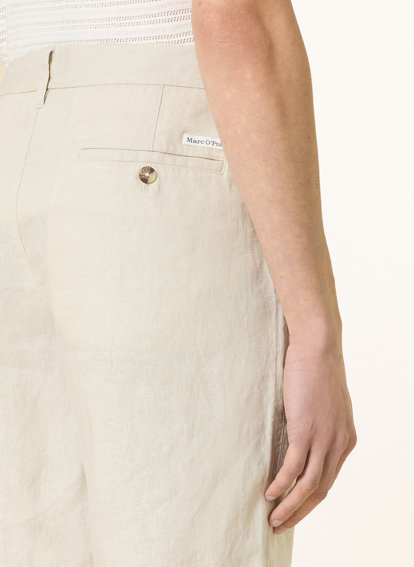 Marc O'Polo Linen shorts RESO Regular Fit: BEIGE
