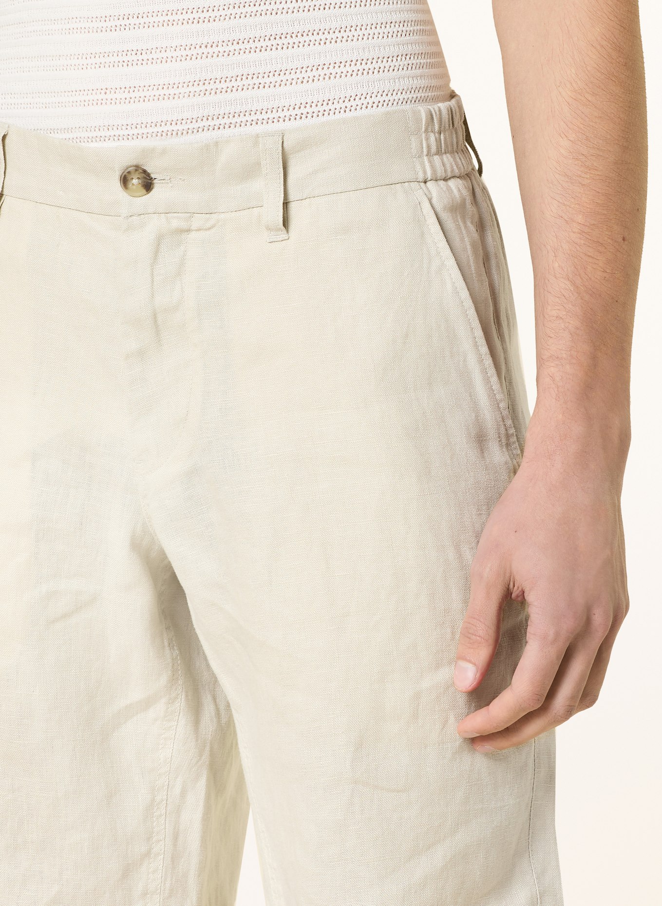 Marc O'Polo Linen shorts RESO Regular Fit: BEIGE
