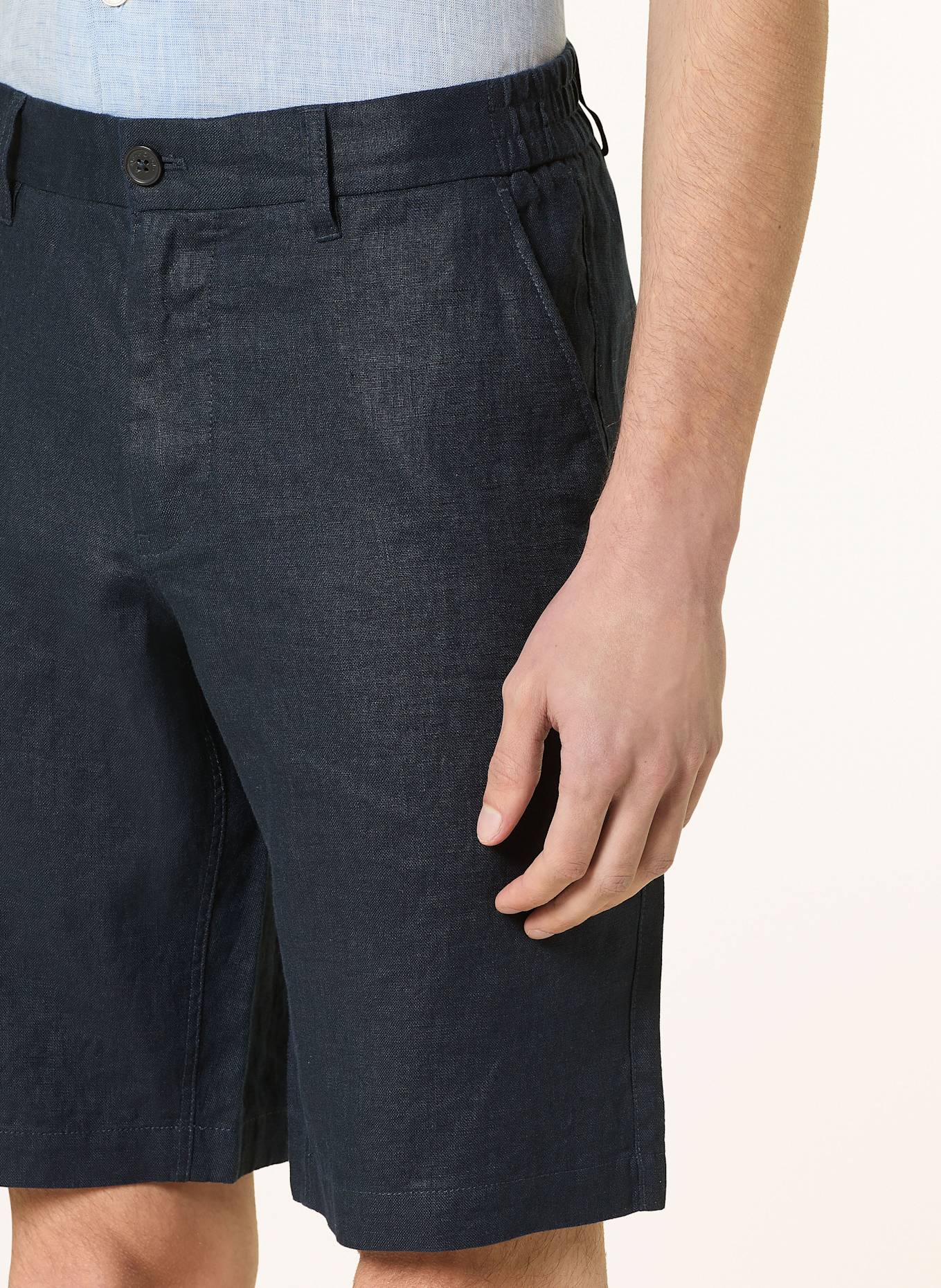 Marc O'Polo Leinenshorts RESO Regular Fit: DUNKELBLAU
