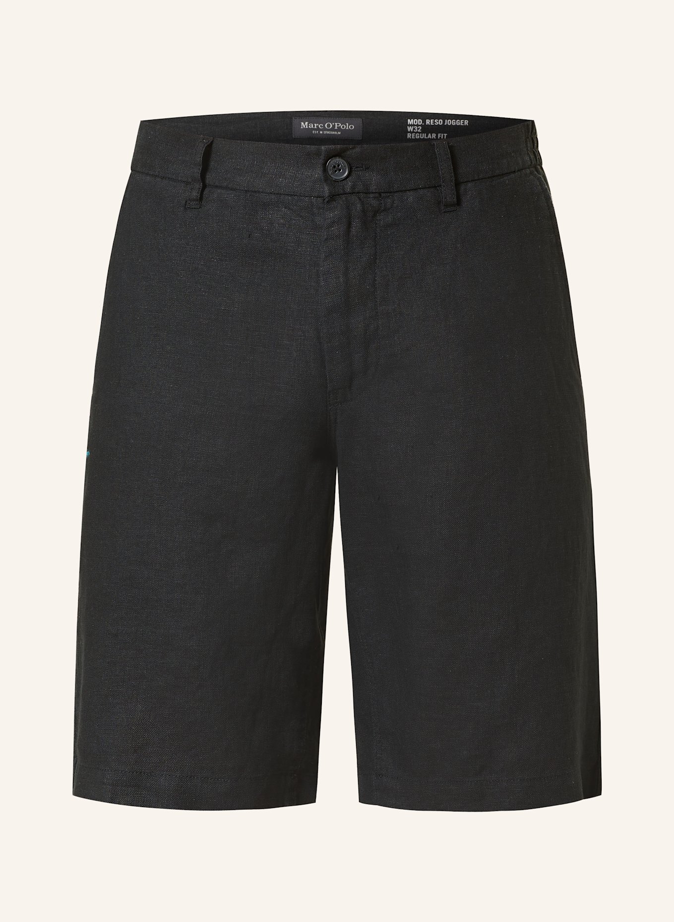 Marc O'Polo Leinenshorts RESO Regular Fit: SCHWARZ