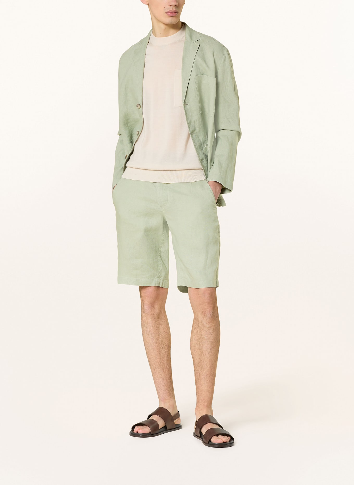 Marc O'Polo Leinenshorts RESO Regular Fit: HELLGRÜN