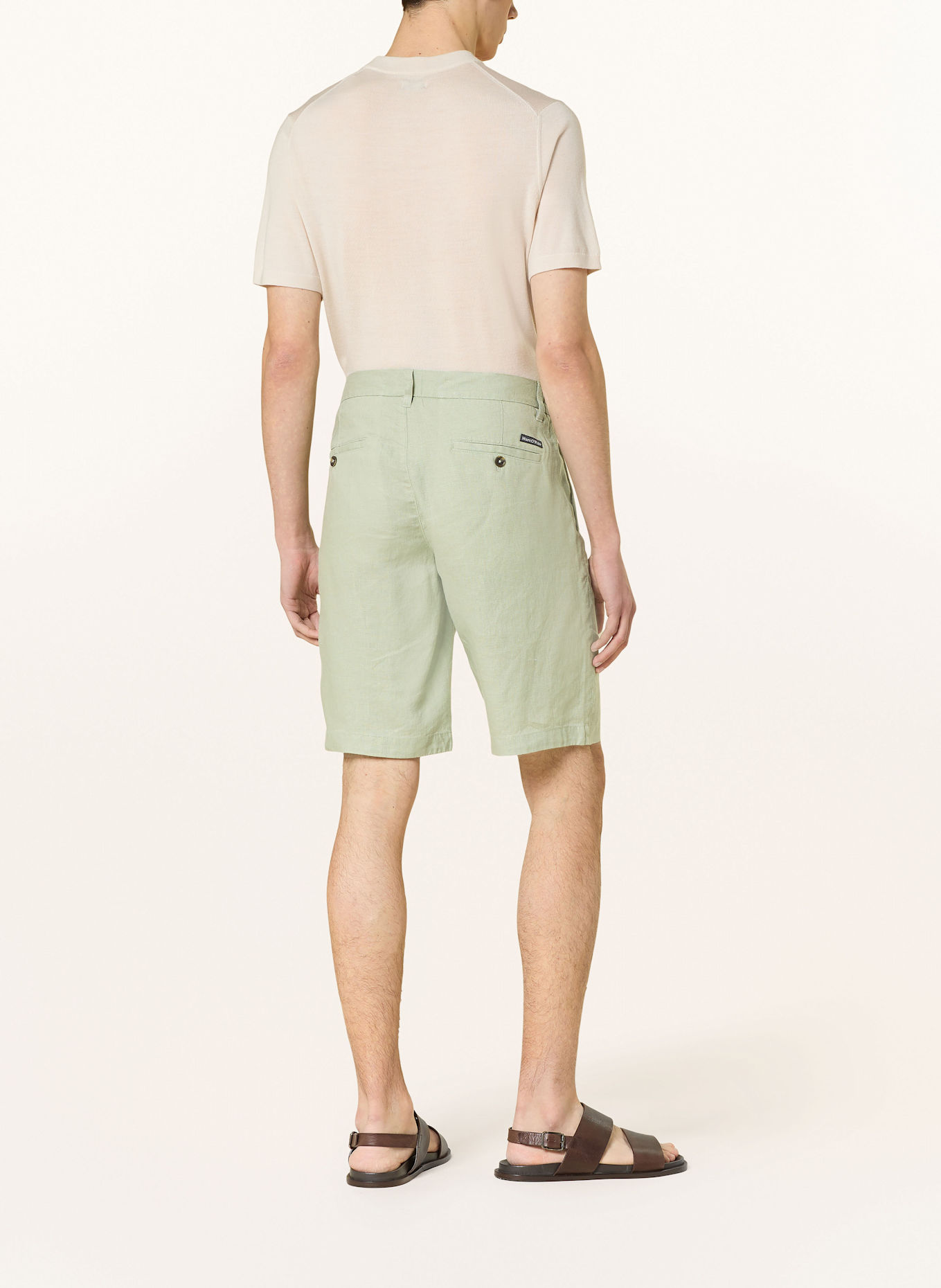 Marc O'Polo Leinenshorts RESO Regular Fit: HELLGRÜN