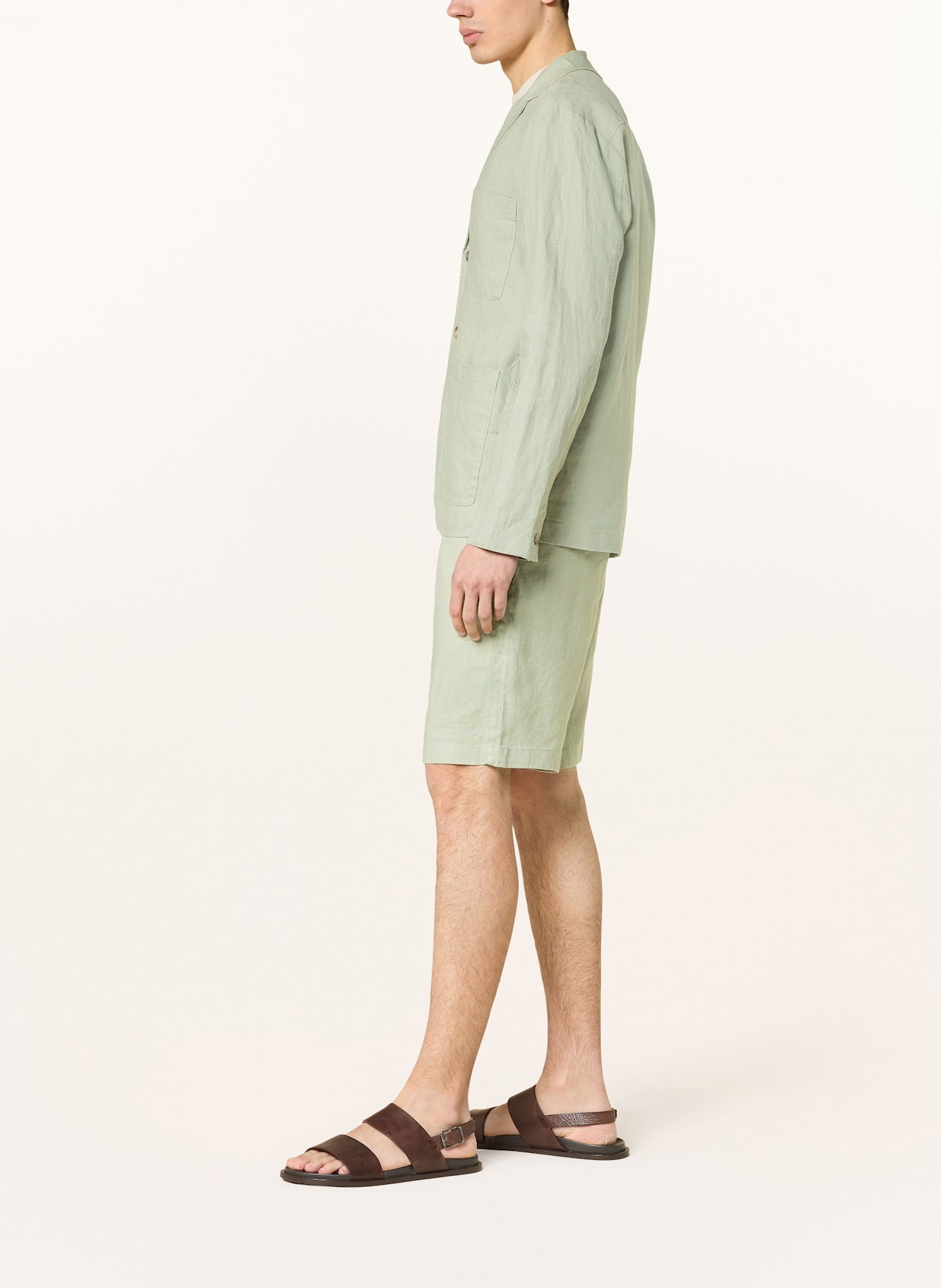 Marc O'Polo Leinenshorts RESO Regular Fit: HELLGRÜN