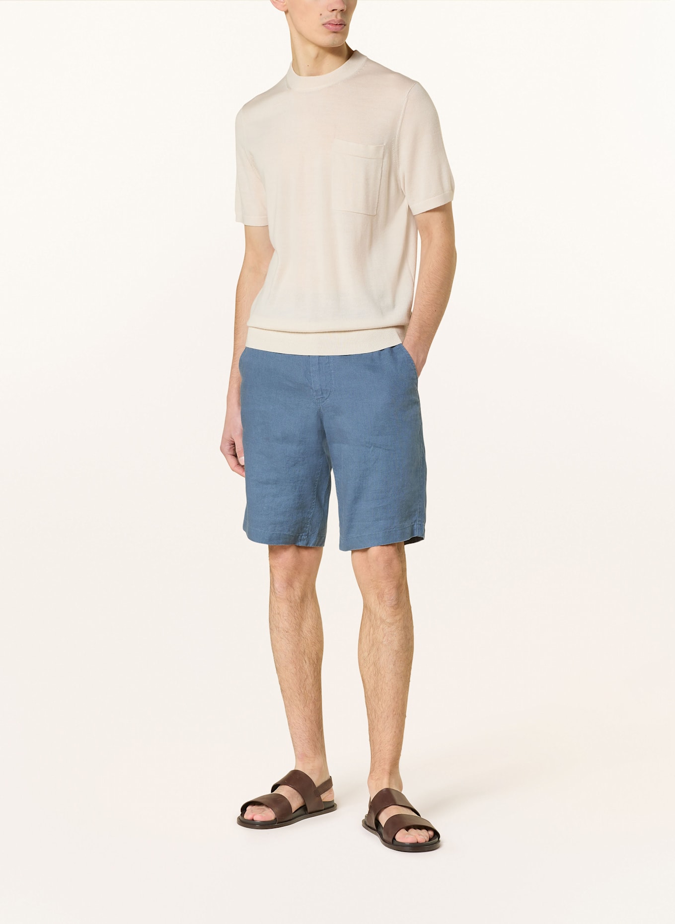 Marc O'Polo Leinenshorts RESO Regular Fit: BLAUGRAU