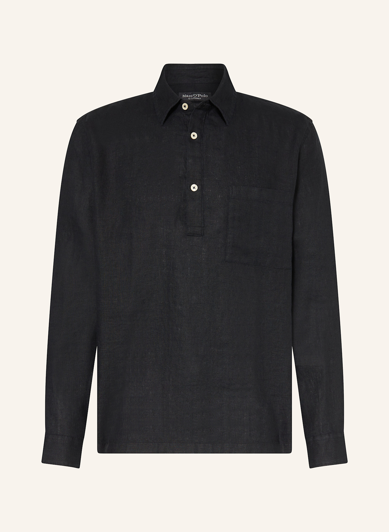 Marc O'Polo Linen shirt regular fit: BLACK
