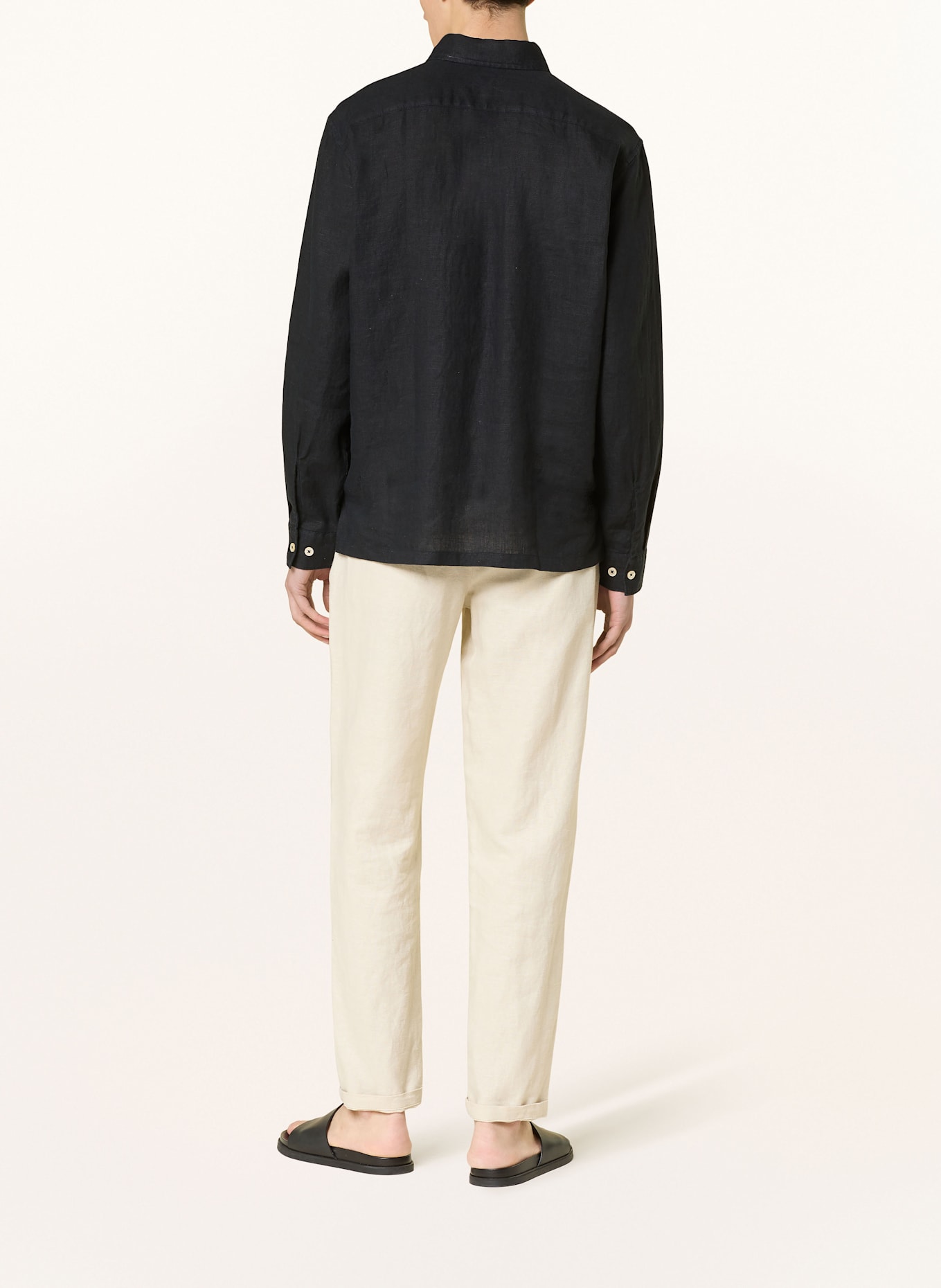 Marc O'Polo Linen shirt regular fit: BLACK
