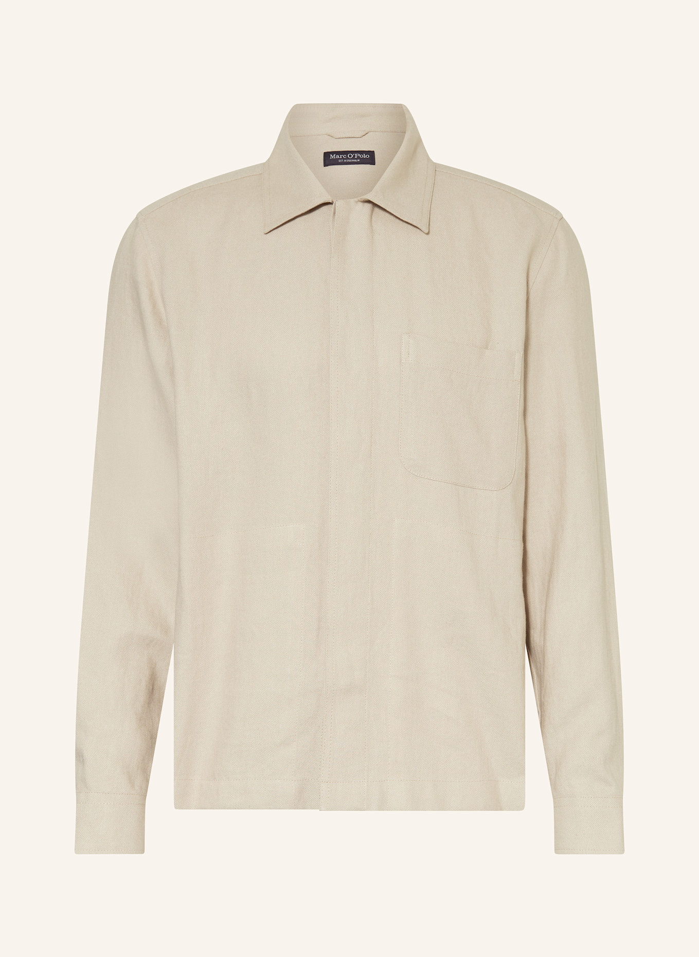 Marc O'Polo Overjacket mit Leinen: BEIGE