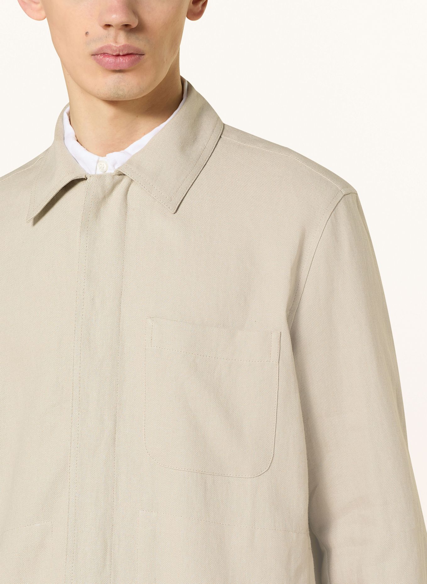 Marc O'Polo Overjacket mit Leinen: BEIGE